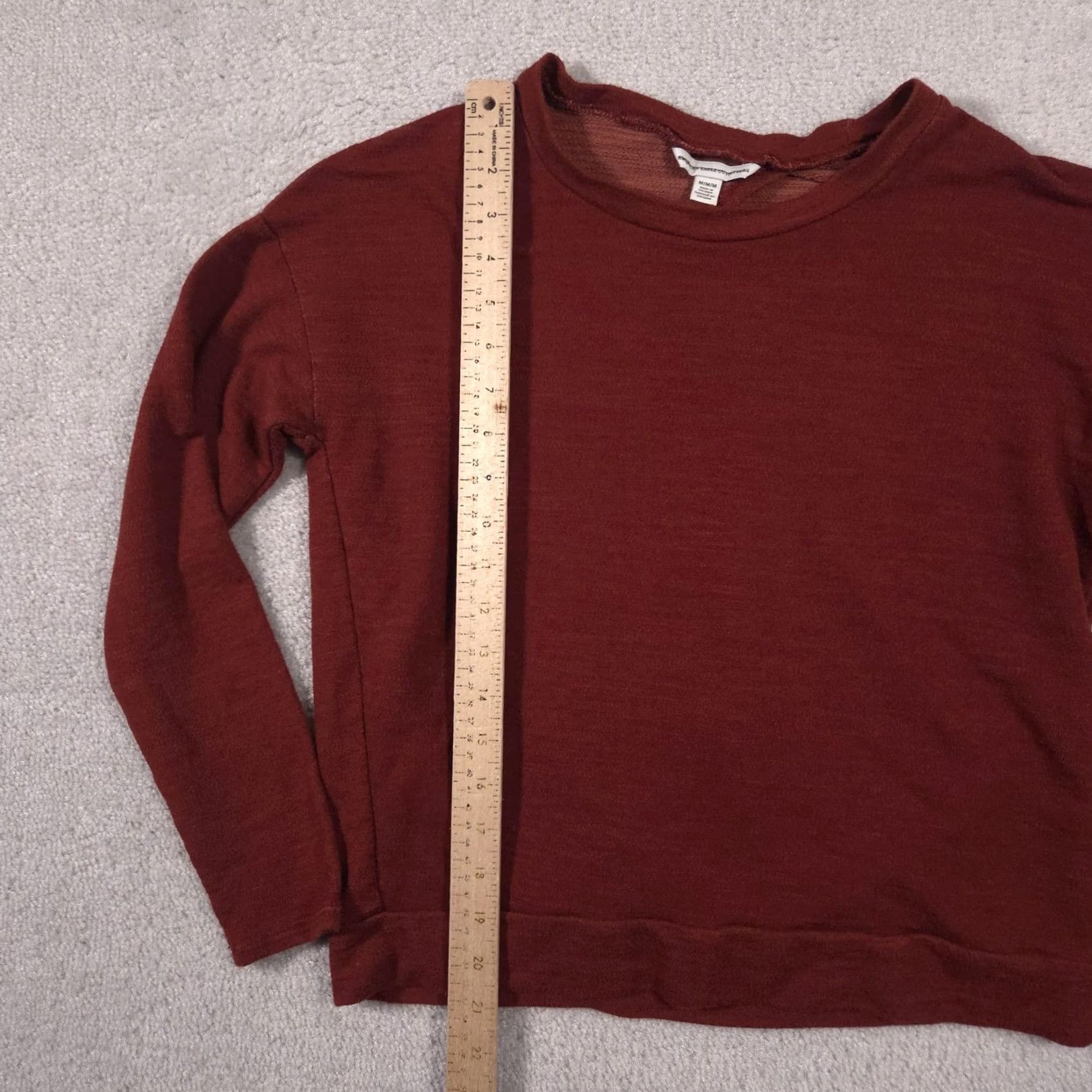 American Eagle Outfitters VINTAGE? No. American Eagle Outfitters Sweater Womens Medium Red Crew Neck Long Sleeve Open Back Twist Pullover Size M / US 6-8 / IT 42-44 - 5 Thumbnail