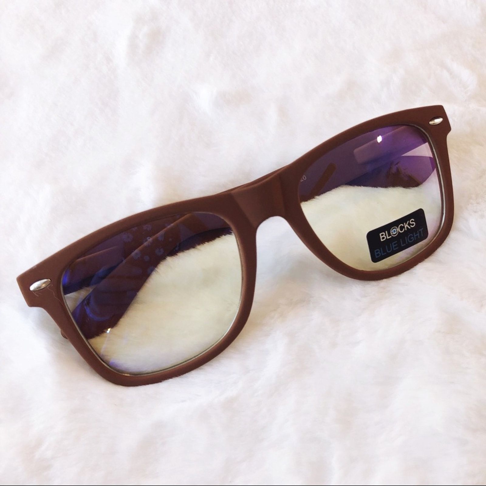 Other Brooks Brown Classic Rectangle Blue Light Glasses Size ONE SIZE - 5 Thumbnail