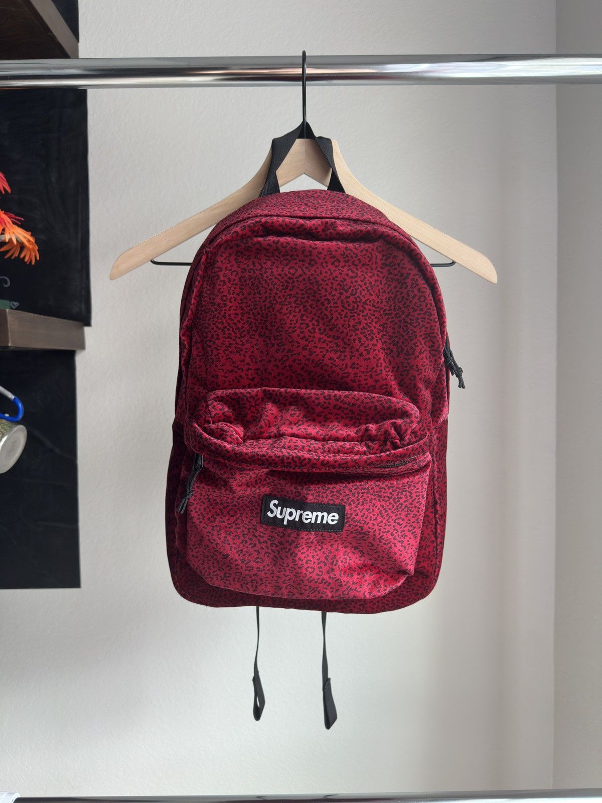 Supreme Supreme Velvet Backpack Red Leopard | Grailed
