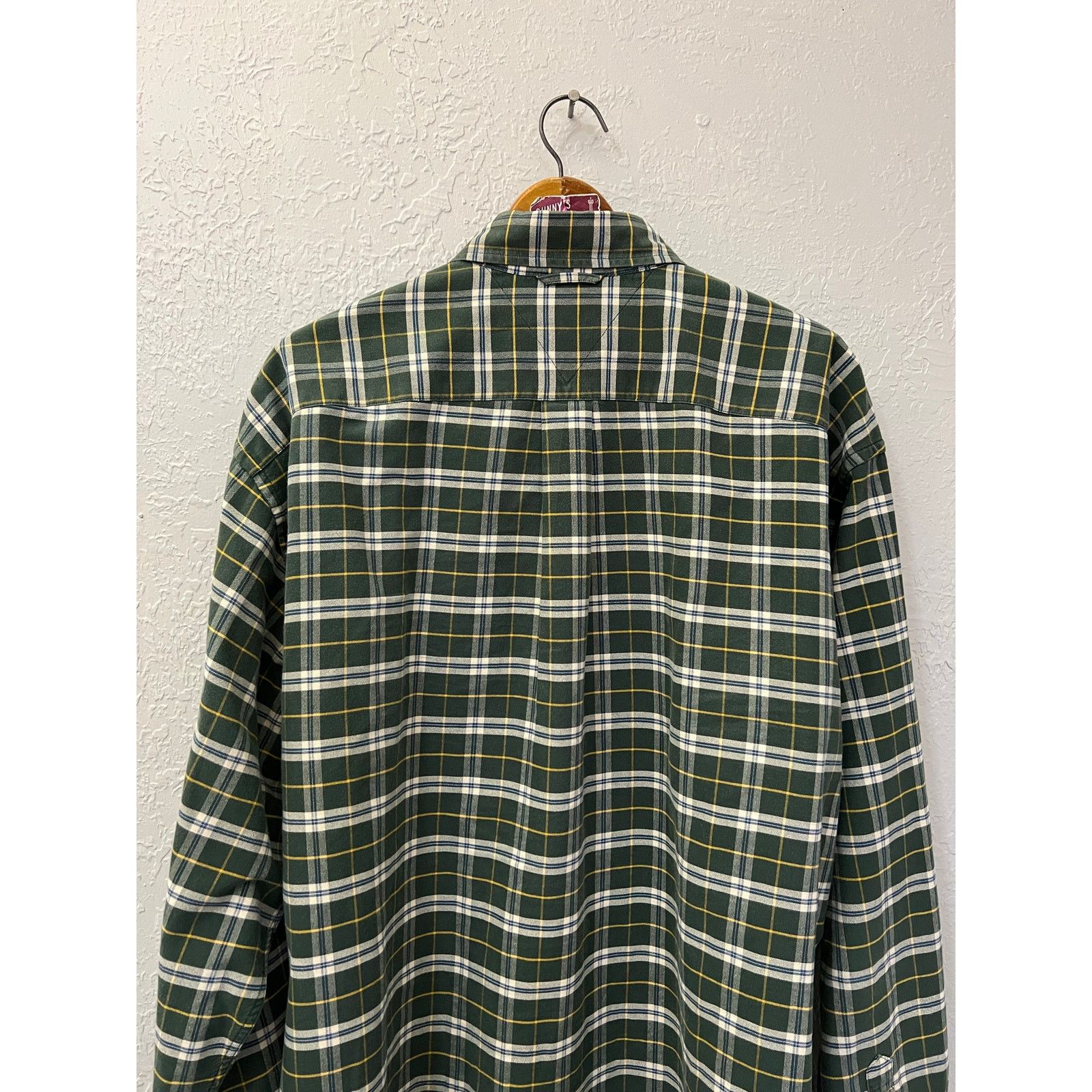 Tommy Hilfiger Tommy Hilfiger Plaid Button Down Shirt Mens XL Green Cotton Size US XL / EU 56 / 4 - 5 Thumbnail