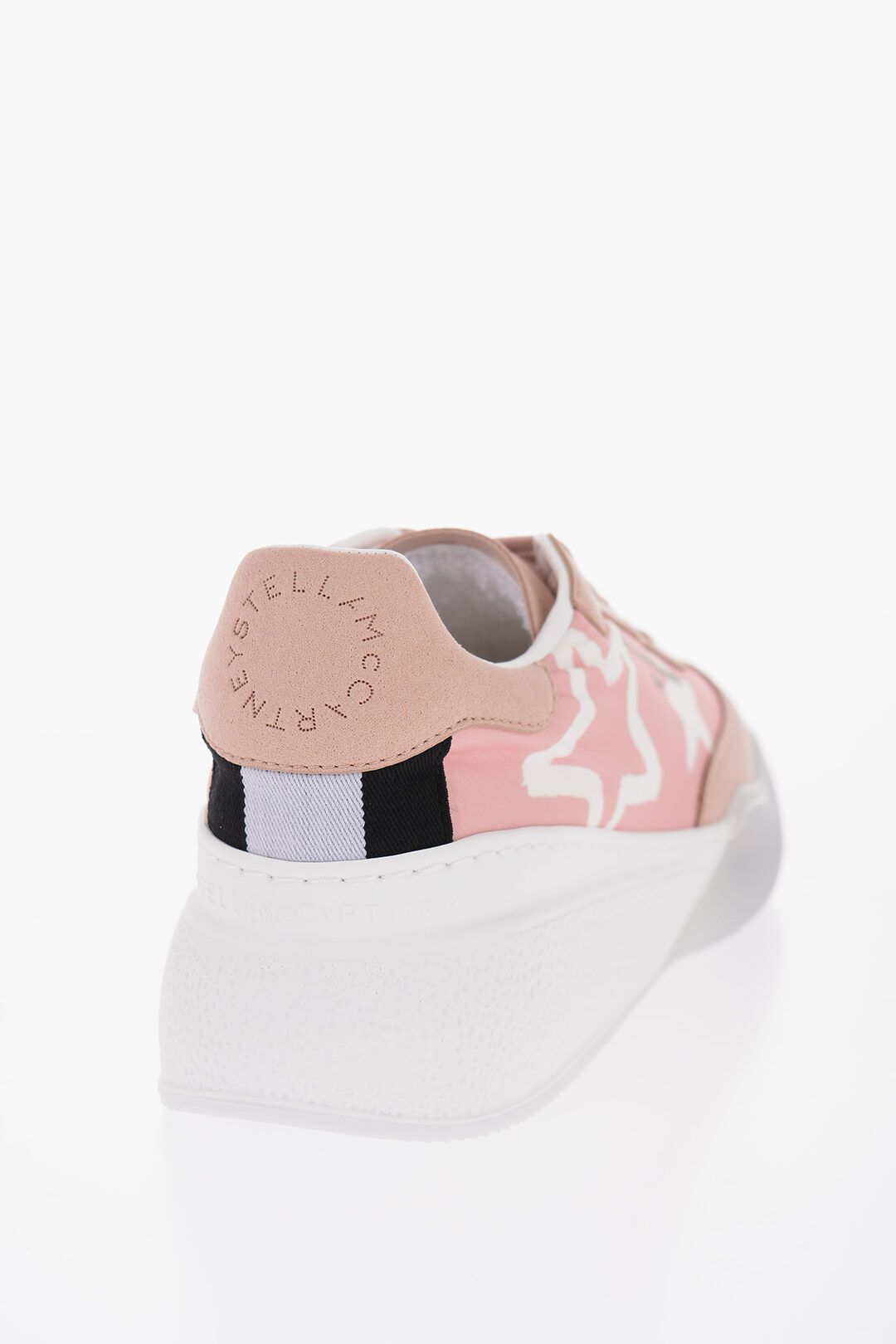 Stella McCartney og1mm0824 Printed Low-Top Sneaker in Pink Size US 7 / IT 37 - 3 Thumbnail