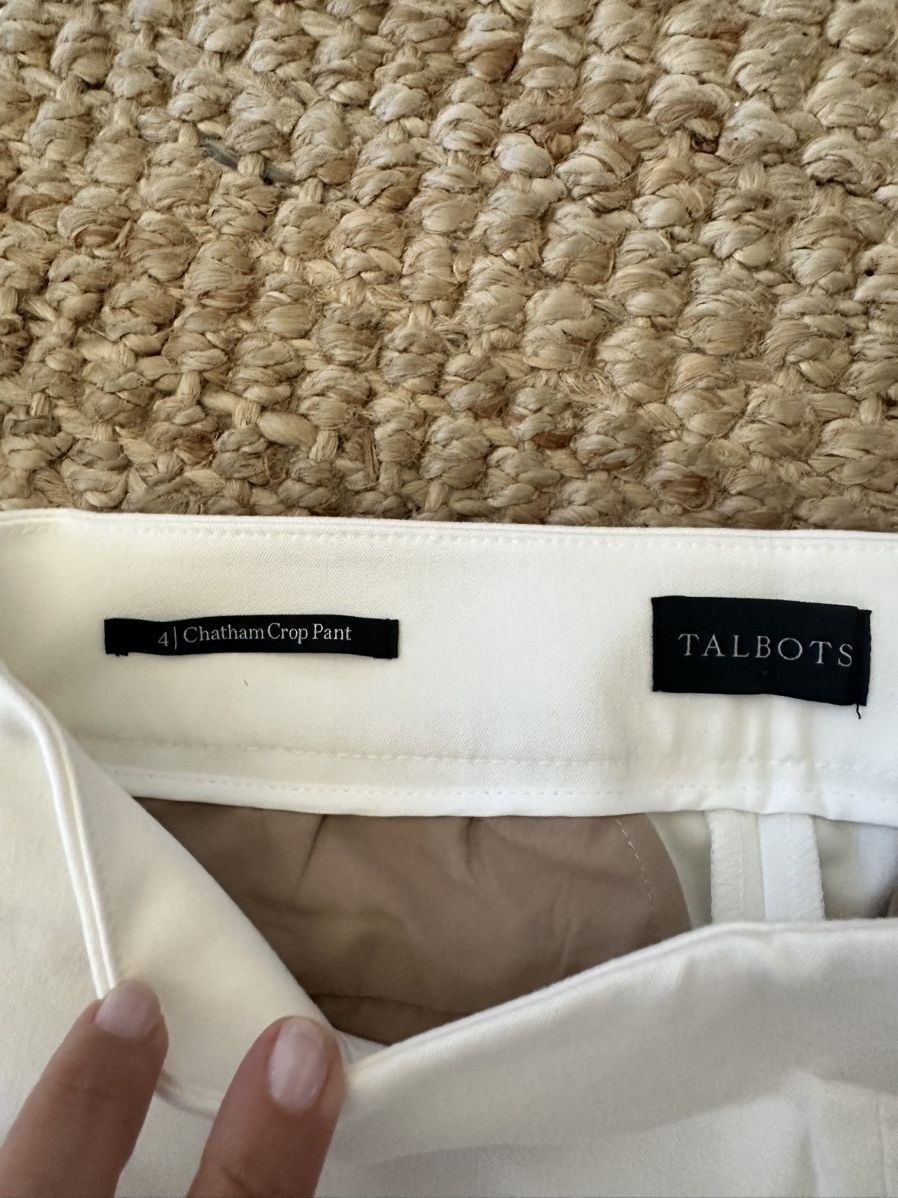 Talbots TALBOTS Chatham cropped Pant white size 4 Size 27" / US 4 / IT 40 - 5 Thumbnail