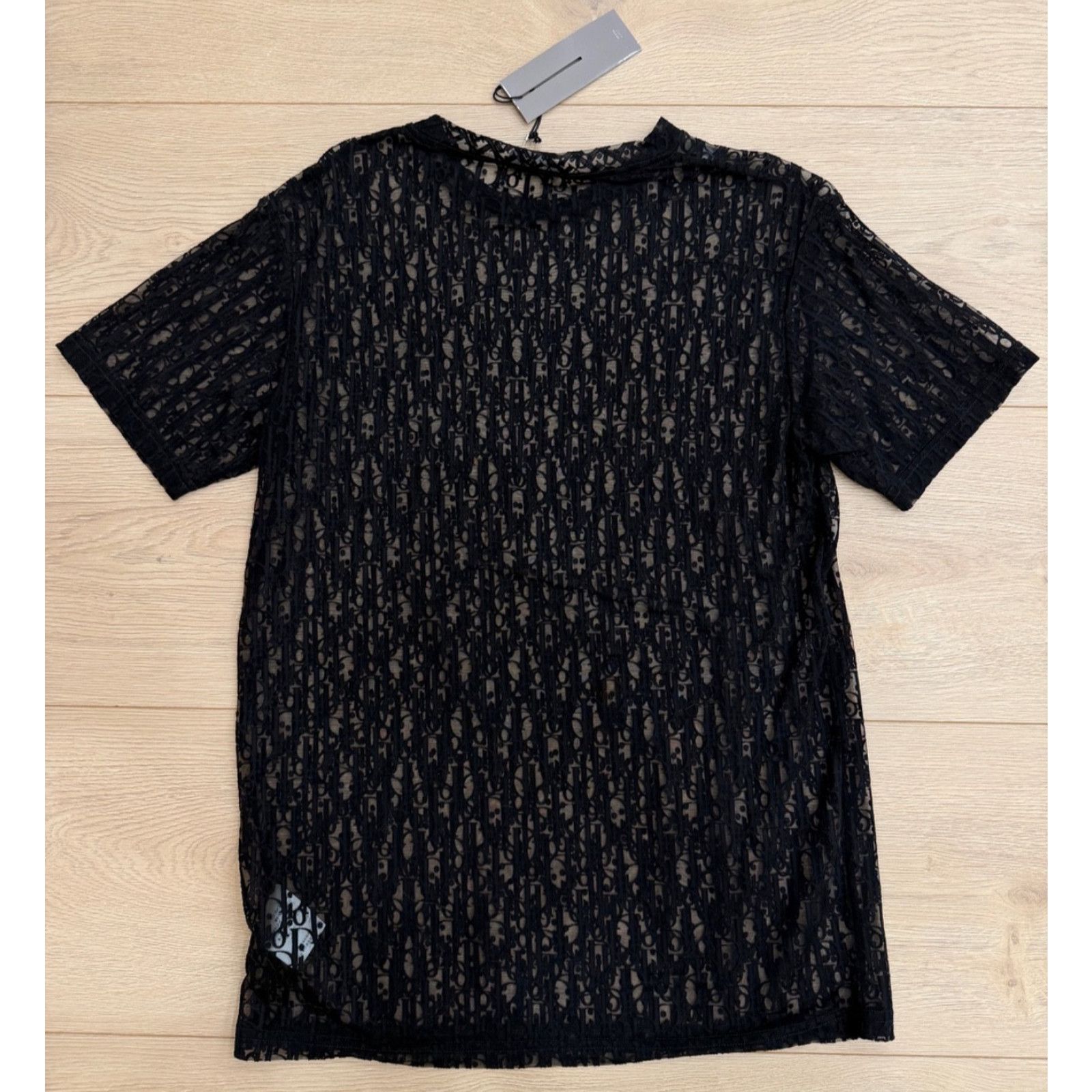 Dior Dior Black Oblique Sheer Mesh Short Sleeve Shirt XS Size US XS / EU 42 / 0 - 14 Thumbnail