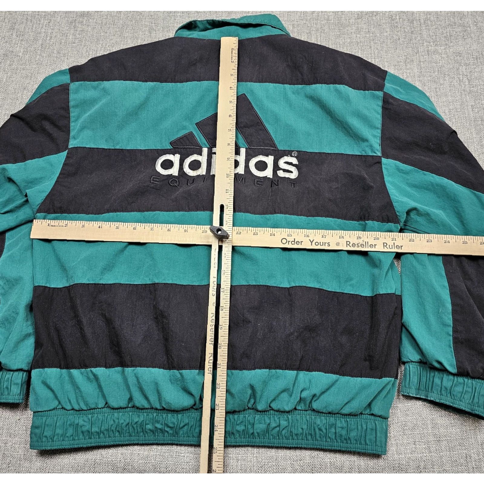 Adidas VINTAGE Adidas Windbreaker Jacket Mens Small Soccer Green Black Stripe 90s Size US S / EU 44-46 / 1 - 7 Thumbnail