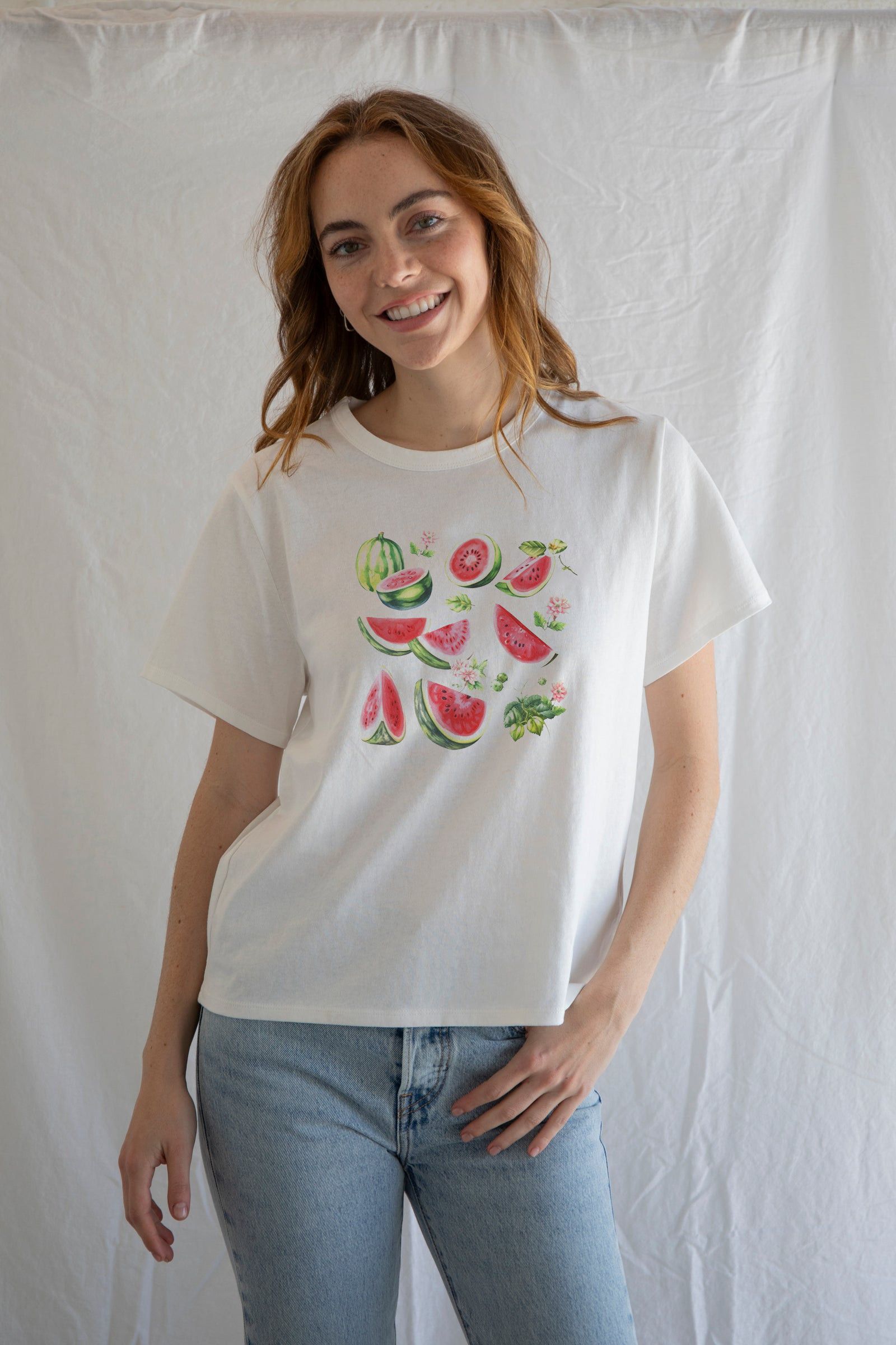 The Unbranded Brand Watermelon Graphic Tee, Summer Fruit Shirt Size S / US 4 / IT 40 - 1 Thumbnail
