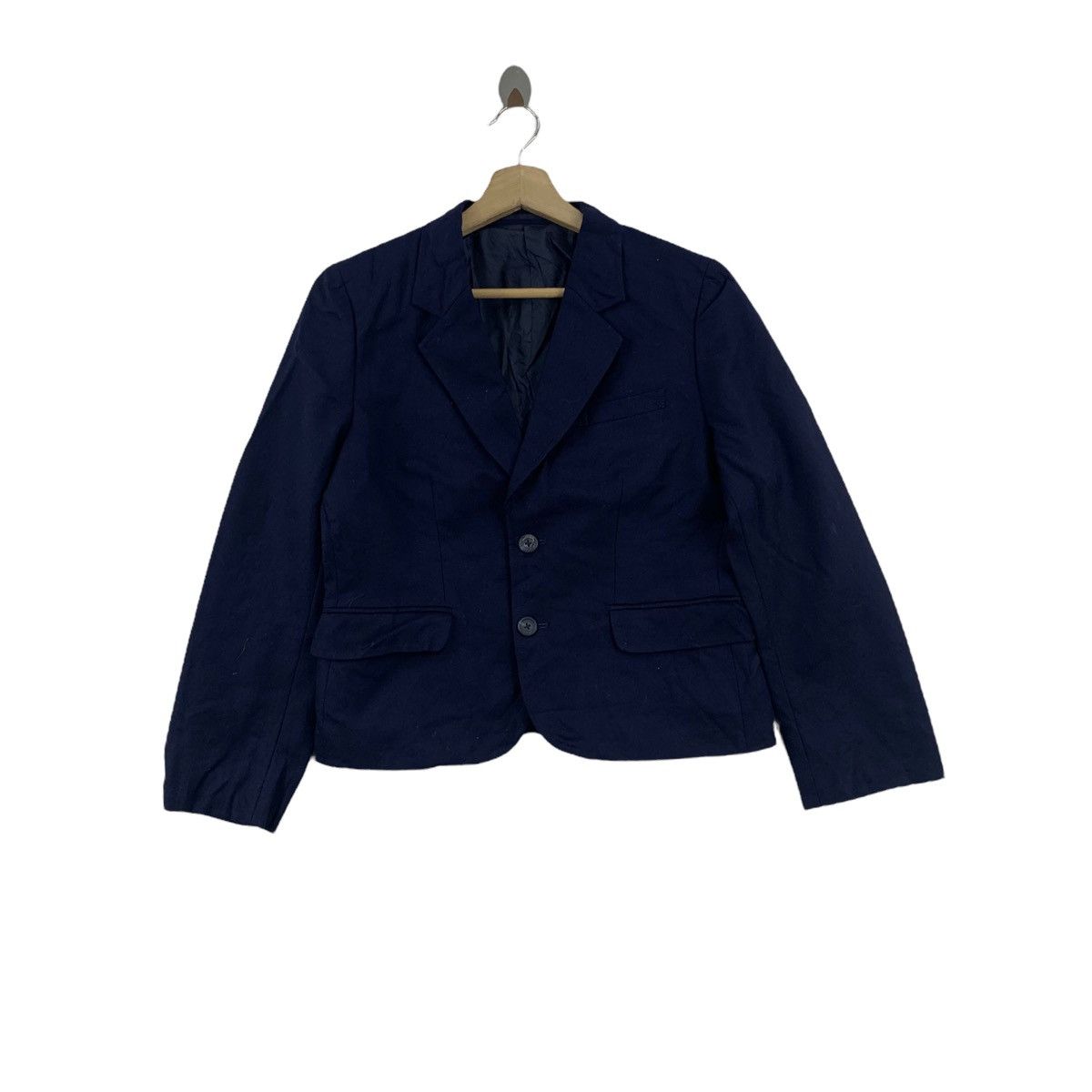 J. Press × Vintage Vintage J.PRESS New York Navy Plain Blazer Coat Size L / US 10 / IT 46 - 1 Thumbnail
