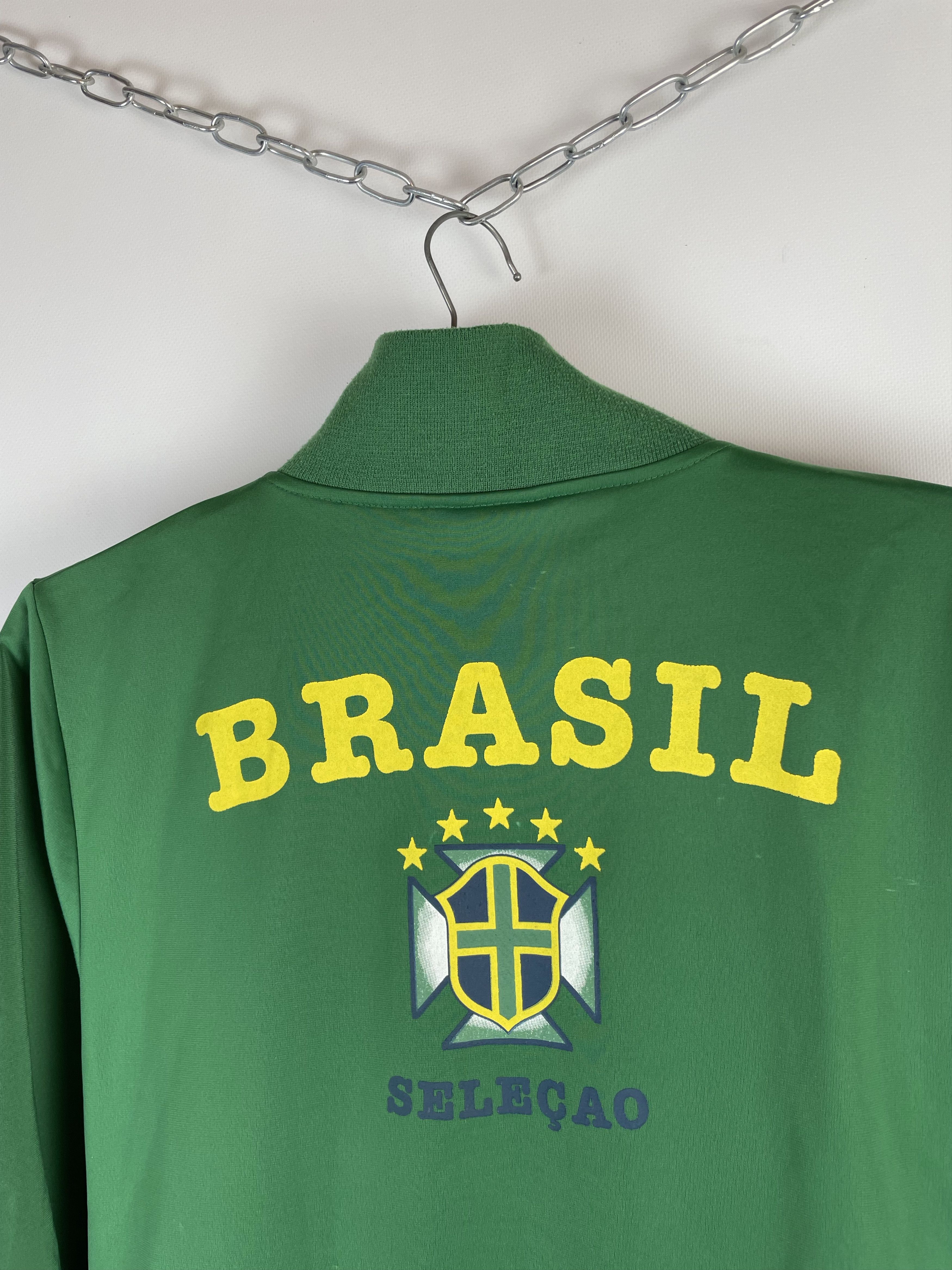 Vintage Vintage y2k Brasil Zip Up Sweatshirt Soccer Style Size US L / EU 52-54 / 3 - 10 Thumbnail