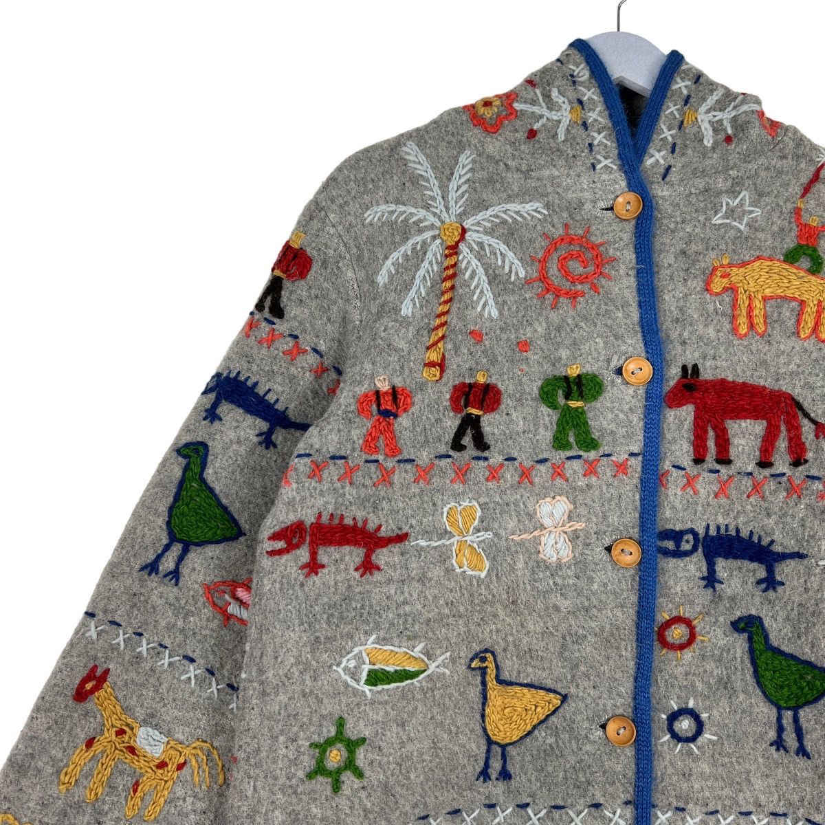 Japanese Brand 🔥 TARGA EMBROIDERY PRIMETIVE MOTIVE WOOL JACKET Size US S / EU 44-46 / 1 - 7 Thumbnail