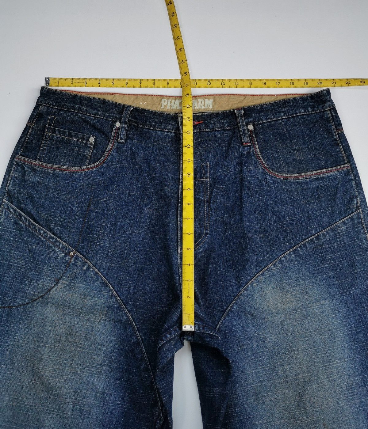 Phat Farm Baggy Vintage Phat Farm Double Knee Denim Jeans Size US 41 - 14 Thumbnail