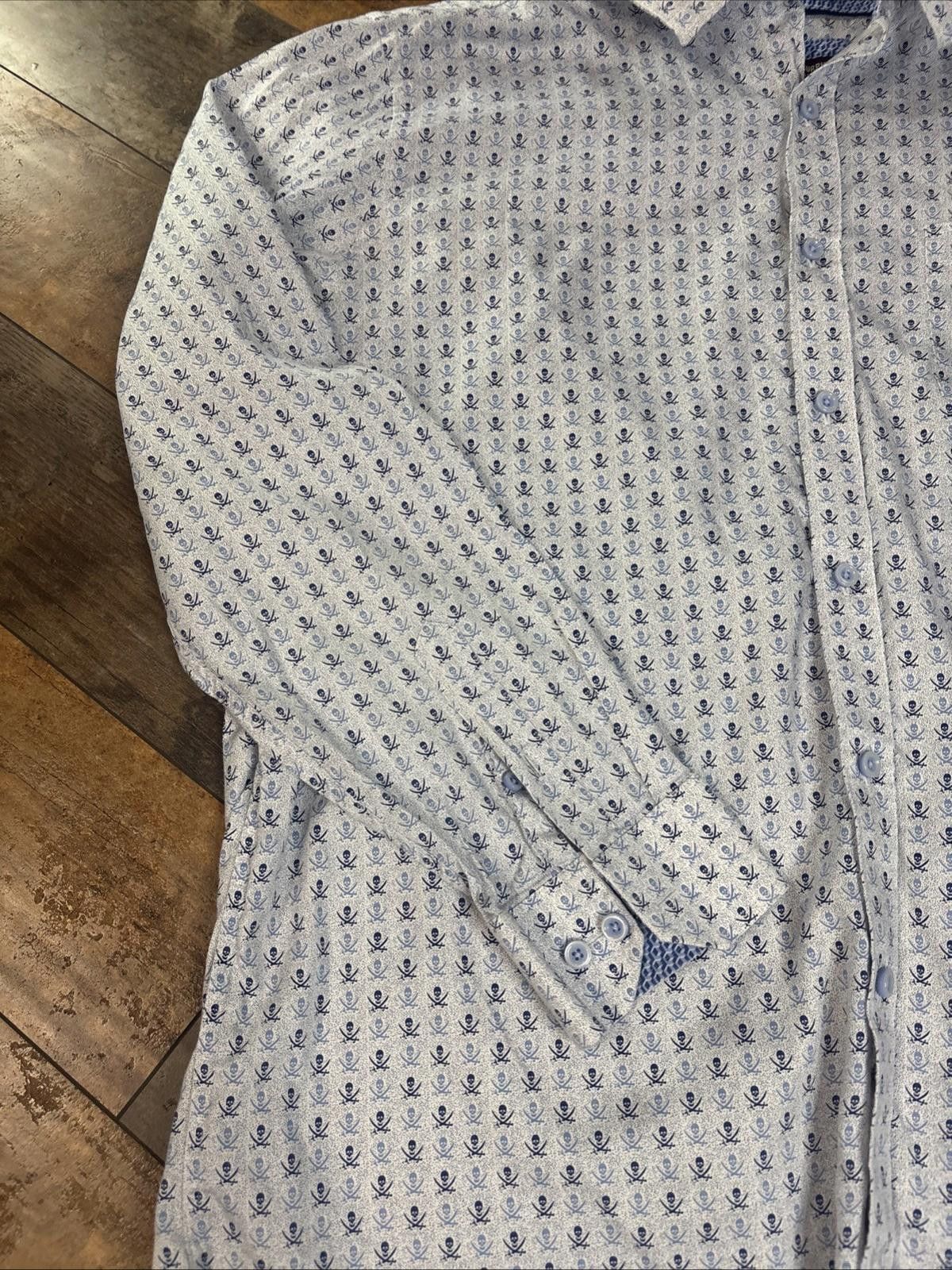 Johnston & Murphy Johnston & Murphy XL Extreme Button Down Skull Print Size US XL / EU 56 / 4 - 2 Thumbnail