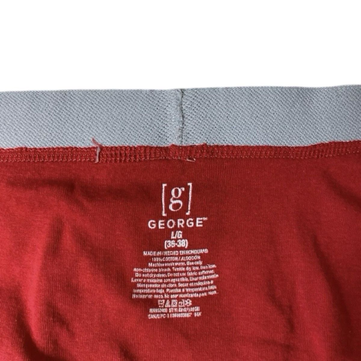 George George Red / Gray Men’s Underwear Briefs Size Large Size 36 - 3 Thumbnail