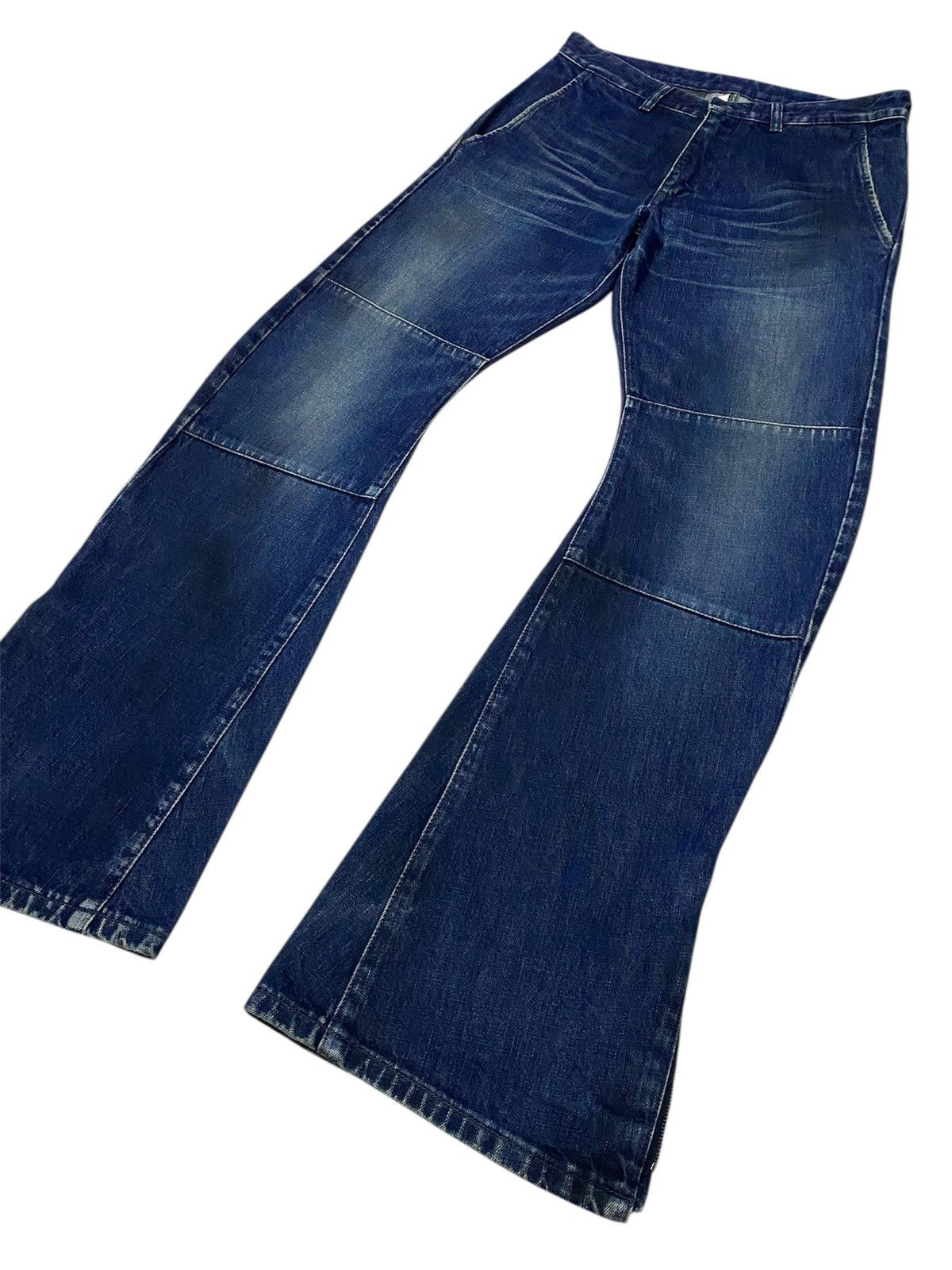 junhashimoto 💃Junhashimoto Curved Leg Flare Denim Jeans Size US 30 / EU 46 - 23 Thumbnail