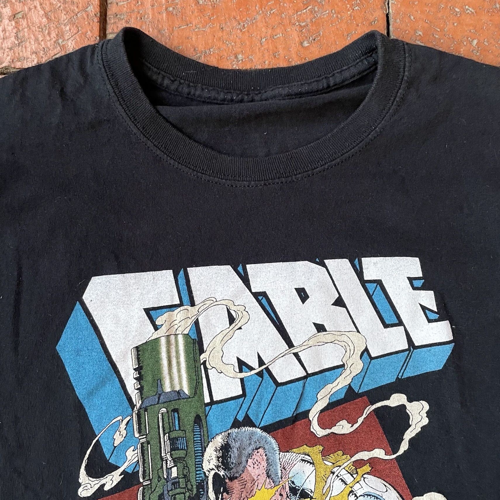Vintage VINTAGE Cable Shell Casings T Shirt Marvel Licensed Mens Crew Neck Short Sleeve Black Cotton Logo 90s Comics USA Size US L / EU 52-54 / 3 - 2 Thumbnail