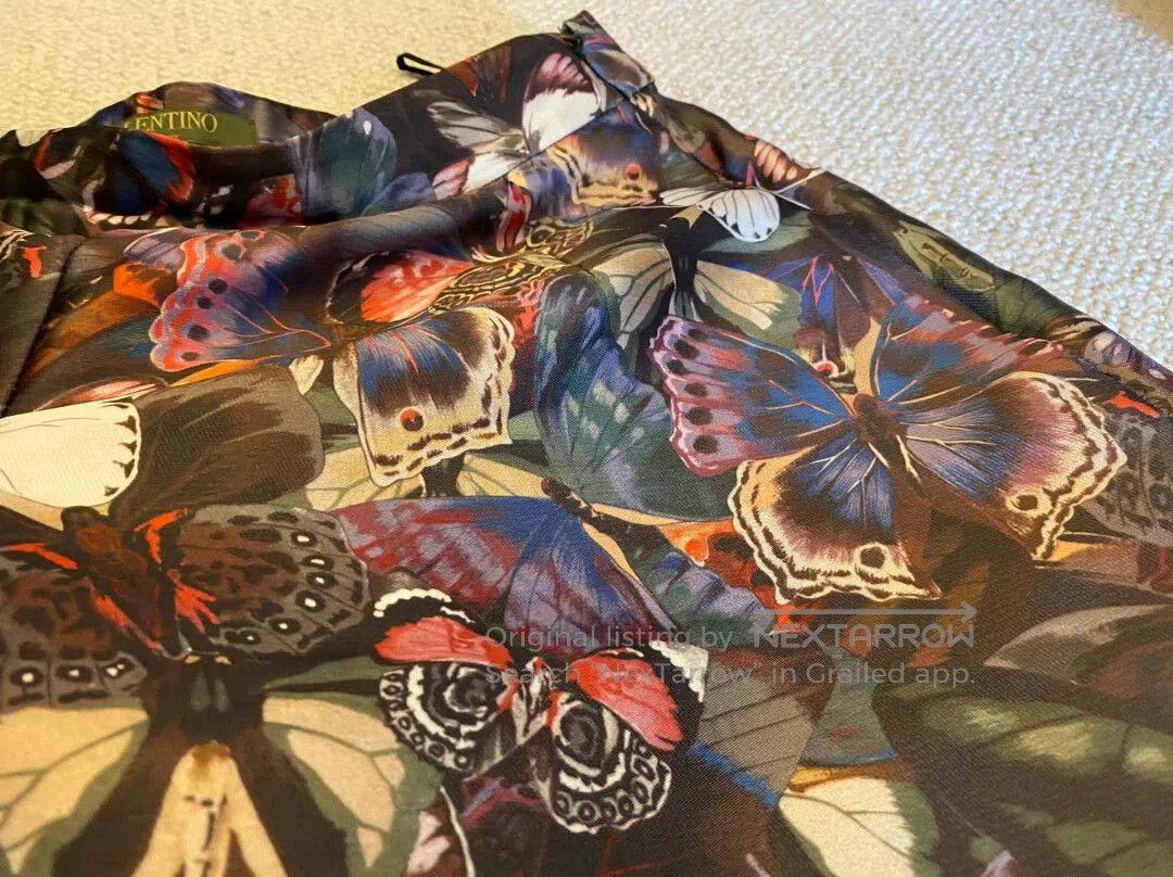Valentino Valentino Butterfly Print Culottes IT40. Size US 27 - 3 Thumbnail
