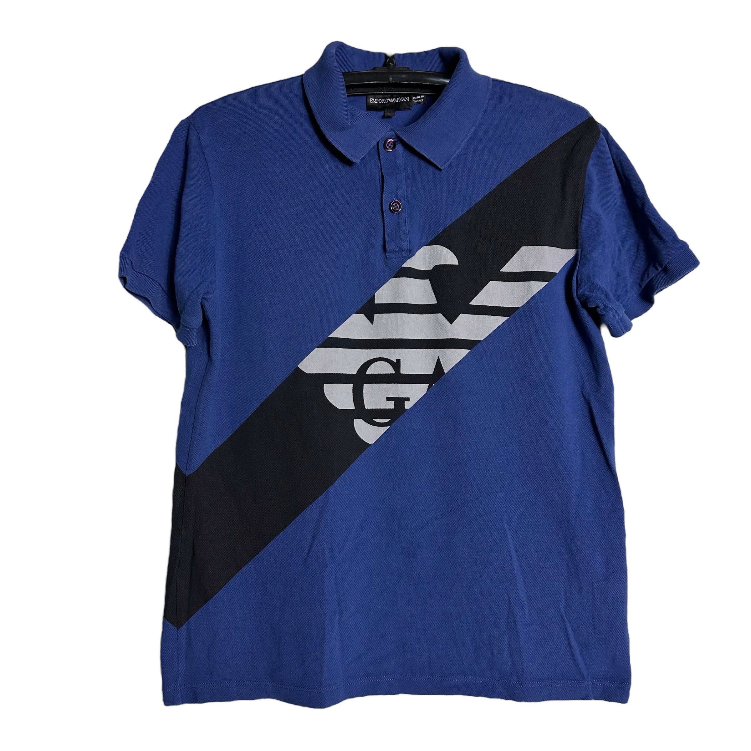 トップス archive emporio armani polo shirt Emporio Armani Archive Washed Embroidery Polo Shirt | Grailed