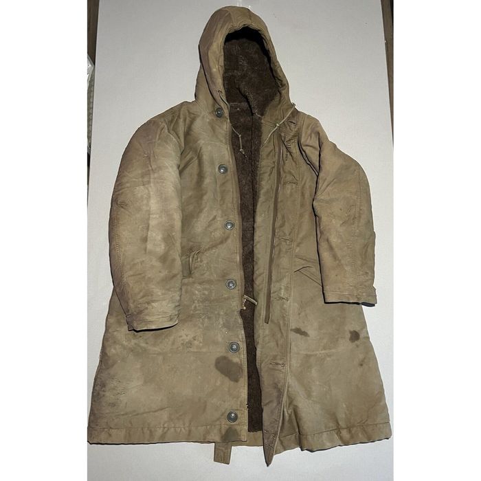 Military 1945 Vintage Parka Ww2 N1 Usn Navy Deck Coat Jacket W Hood 4