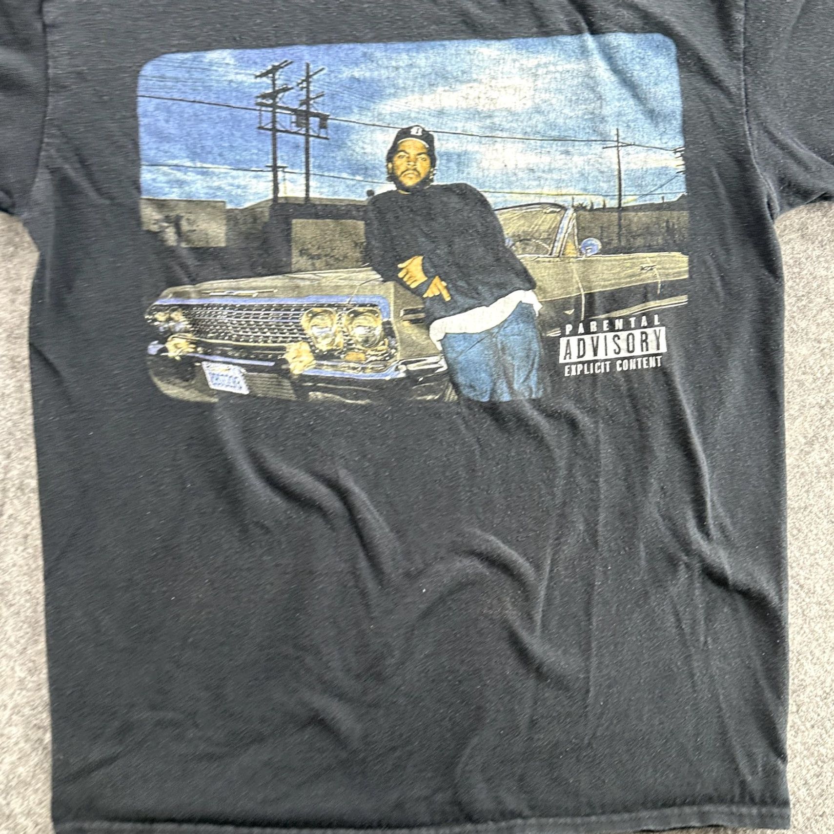 Vintage VINTAGE Ice Cube Shirt Hip Hop Graphic Tee Mens Small Black Crew Neck Parental Advisory 90s Concert Style Size US S / EU 44-46 / 1 - 4 Thumbnail