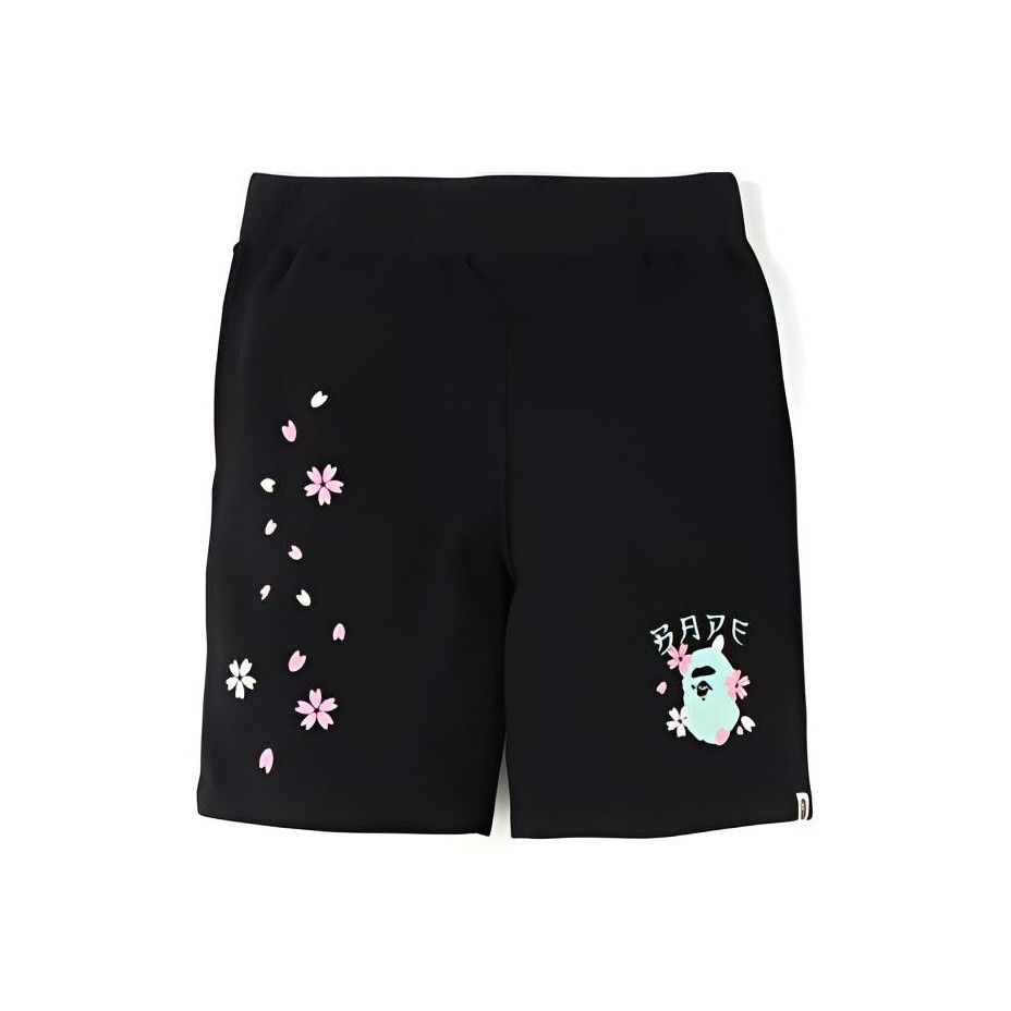 Bape A BATHING APE Sakura Print Sweat Shorts Size M Size US 32 / EU 48 - 1 Thumbnail