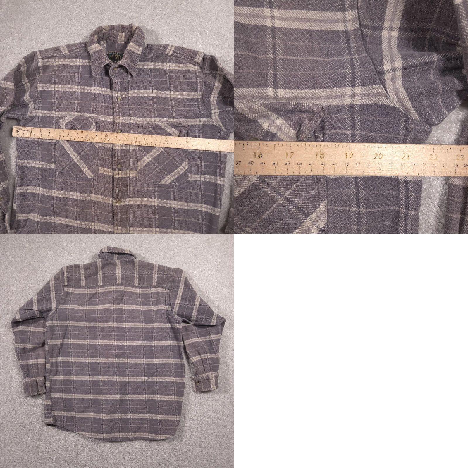 Vintage Berne Apparel Shirt Mens Medium Gray Plaid Flannel Button Front Workwear Size US M / EU 48-50 / 2 - 9 Thumbnail