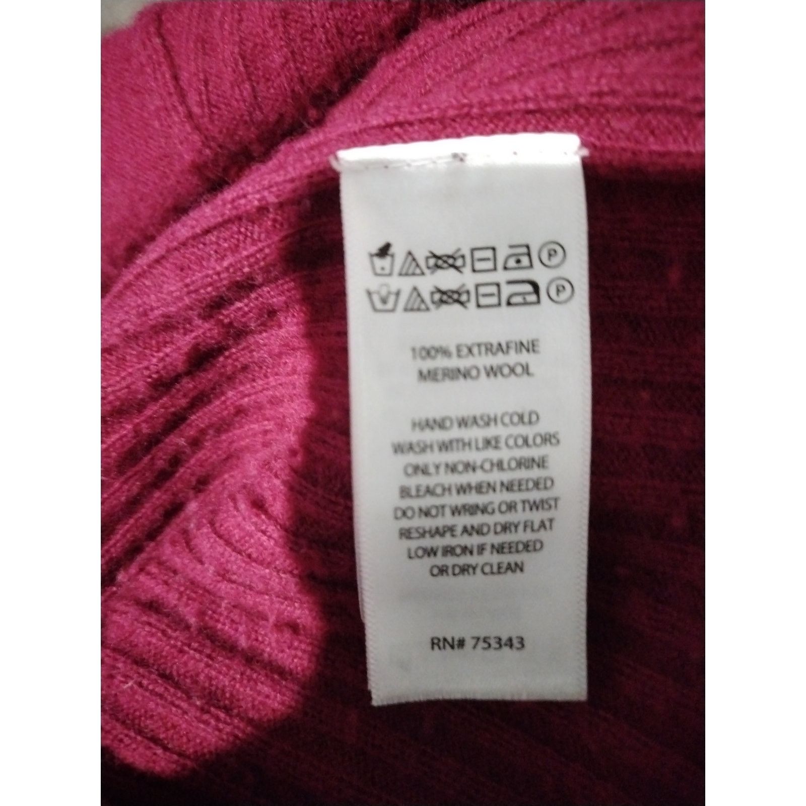 Cynthia Rowley Cynthia Rowley Extra Fine Merino Wool Sweater Magenta Sz XL Size XL / US 12-14 / IT 48-50 - 5 Thumbnail