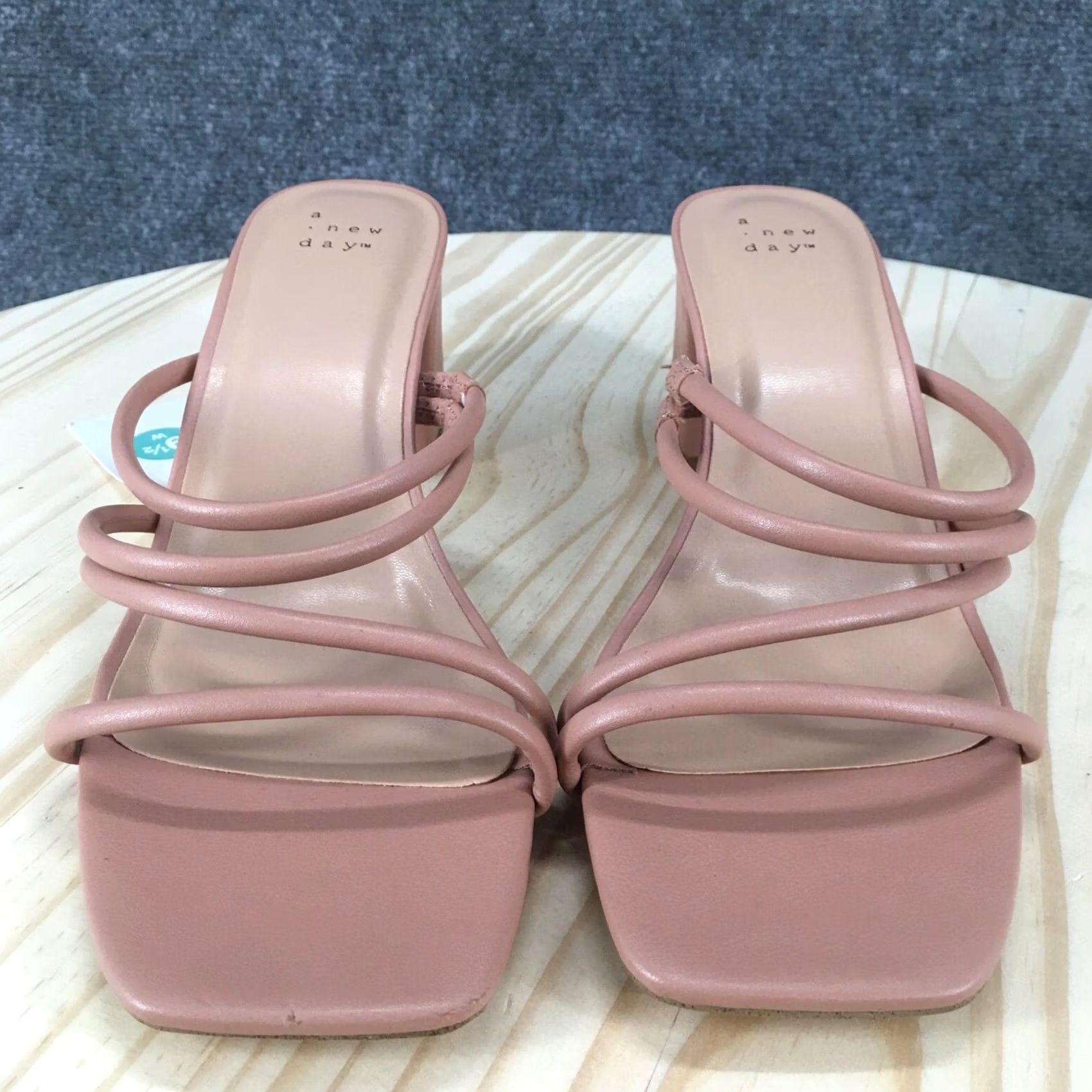 Vintage A New Day Sandals Womens 9.5 W Blakely Mule Slides Pink Faux Leather Block NEW Size US 10 / IT 40 - 4 Thumbnail