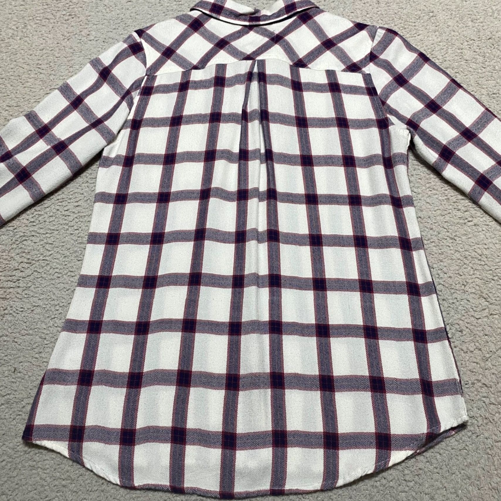 Rails Rails Womens Small Shirt Long Sleeve Button-Front Multicolor Plaid Knit Rayon Size S / US 4 / IT 40 - 7 Thumbnail