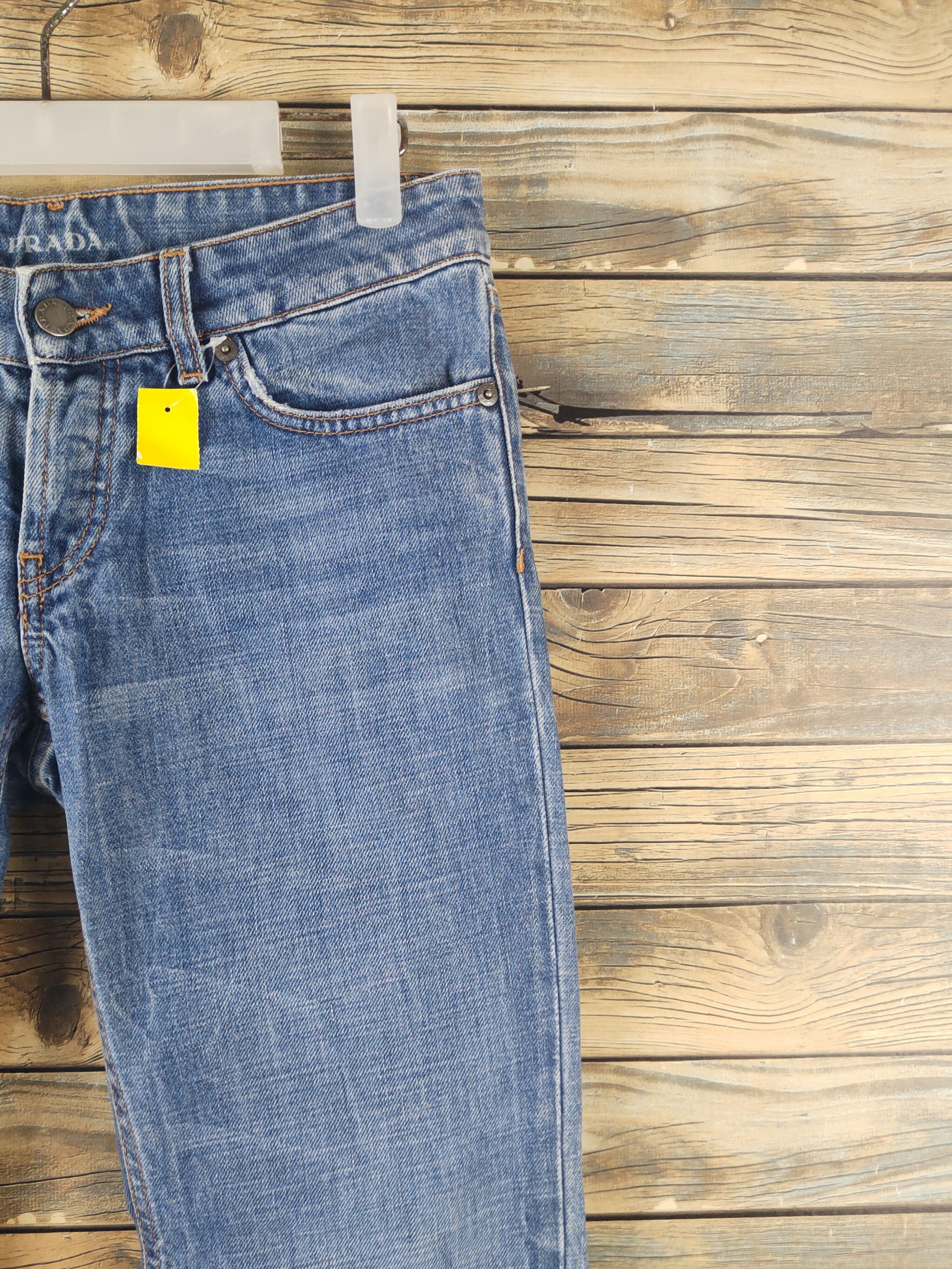 Prada DL Prada Blue Distressed Ripped Jeans #2778 Size 29" - 5 Thumbnail