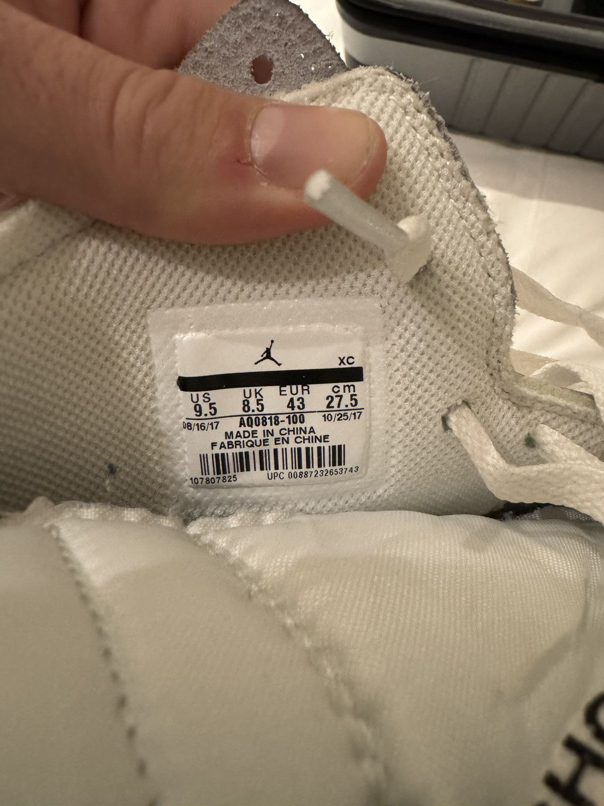 Nike × Off-White Off-White x Air Jordan 1 ‘OG White’ Euro Size US 9.5 / EU 42-43 - 6 Thumbnail
