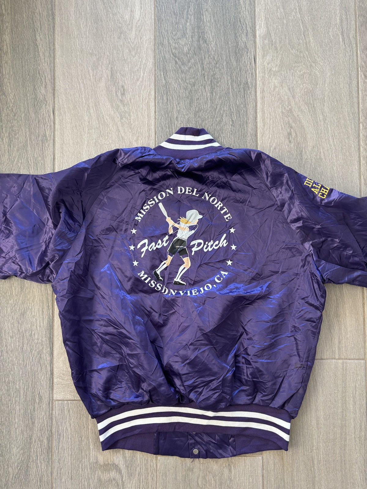 Vintage Retro Bombers Jacket Women’s Size L / US 10 / IT 46 - 3 Thumbnail