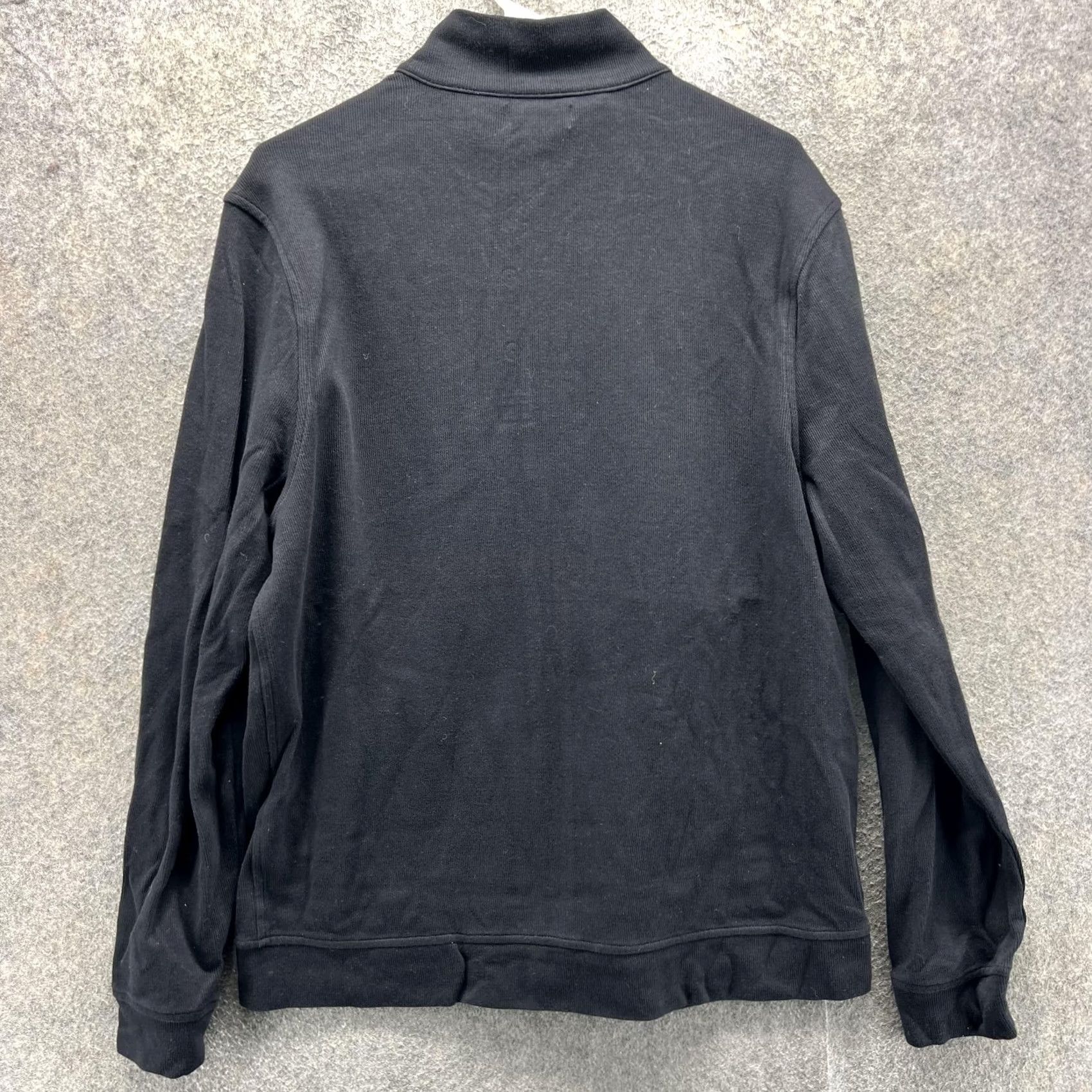 Tasso Elba Tasso Elba Jacket Mens Large Black Cotton Full Zip Bomber Pockets Unlined Casual Size US L / EU 52-54 / 3 - 7 Thumbnail