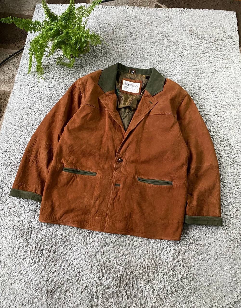 Valentino × Vintage 90s Valentino Coat Vintage Luxury Leather Streetwear Rare Size US L / EU 52-54 / 3 - 2 Thumbnail