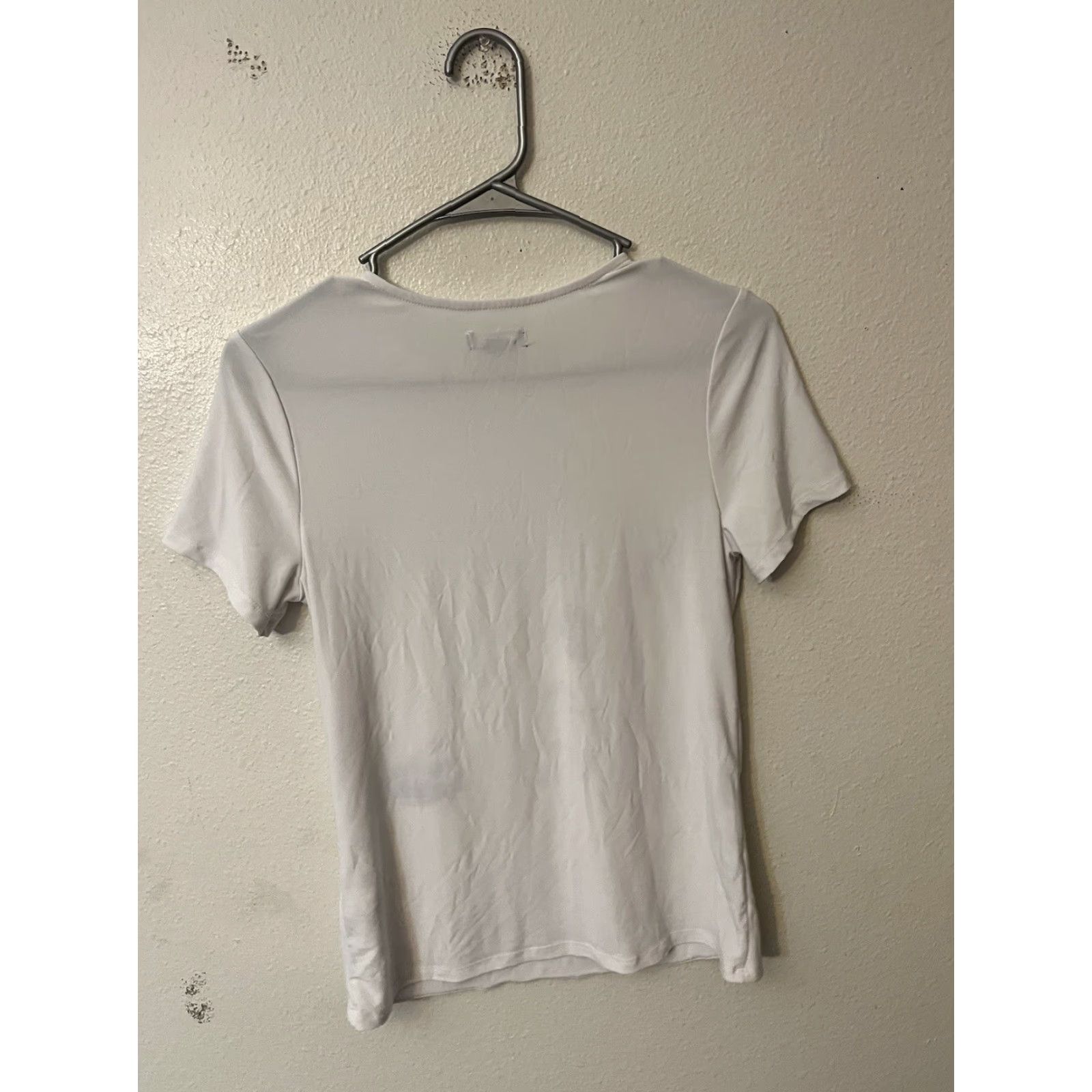 Vintage Halogen Women's White Round Neck Short Sleeve T Shirt Top Size M Size M / US 6-8 / IT 42-44 - 3 Thumbnail