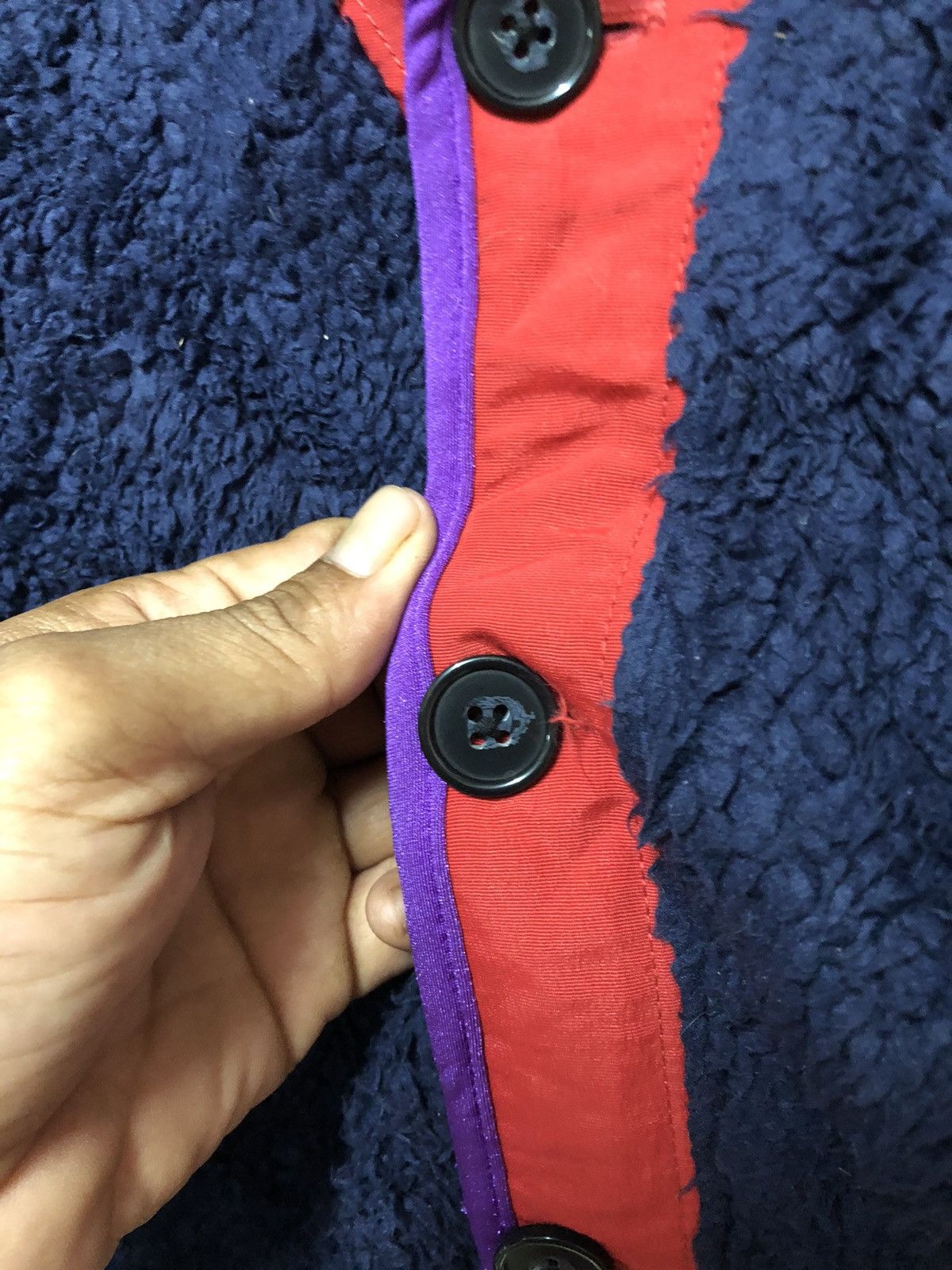 Beams Plus × Japanese Brand × Vintage Vintage 90’s Beams Japan Fleece Button Up Size US M / EU 48-50 / 2 - 3 Thumbnail