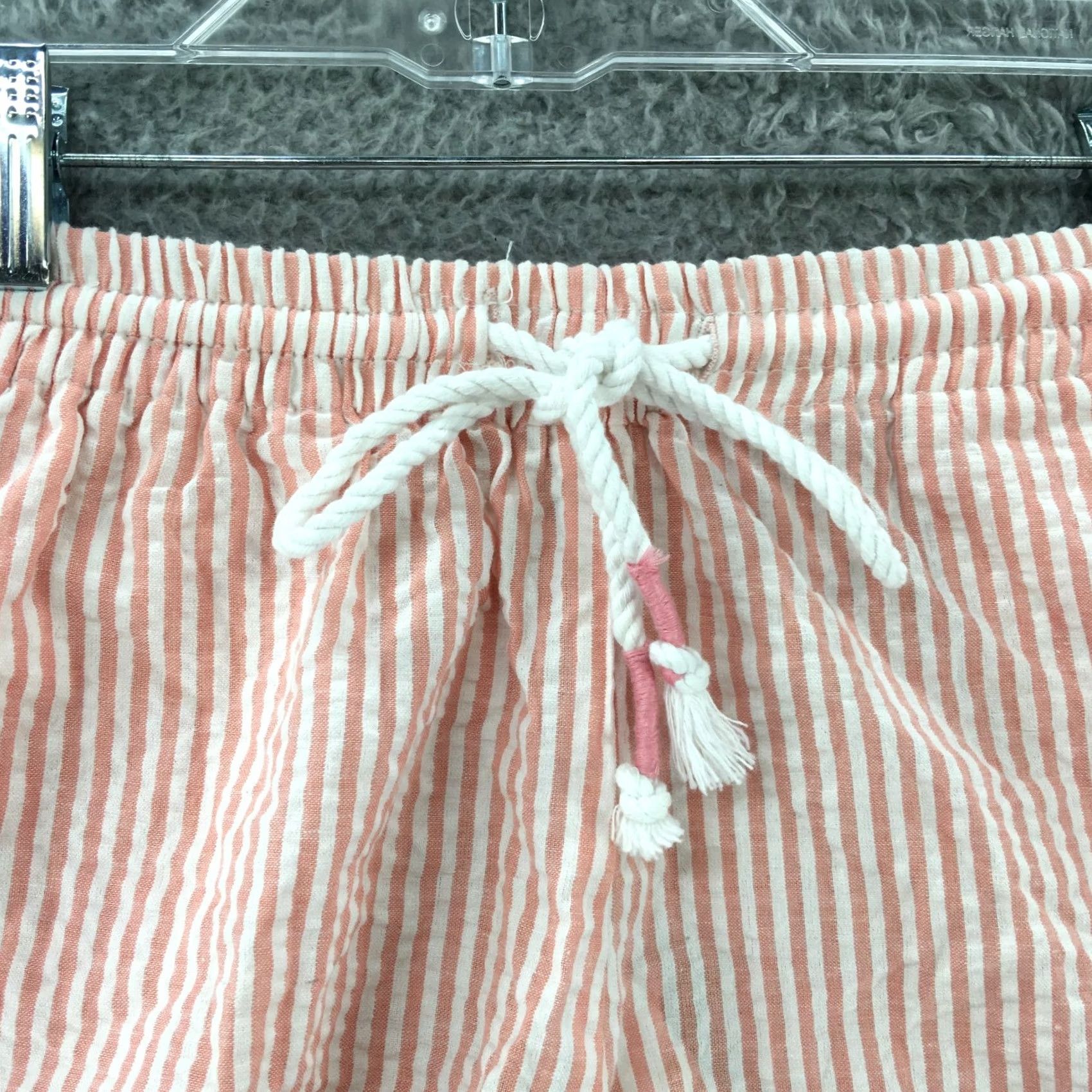 Vintage Beach By Exist Shorts Womens Small Pink Plaid Sweat Mid Rise Drawstring NWT Size 28" / US 6 / IT 42 - 3 Thumbnail