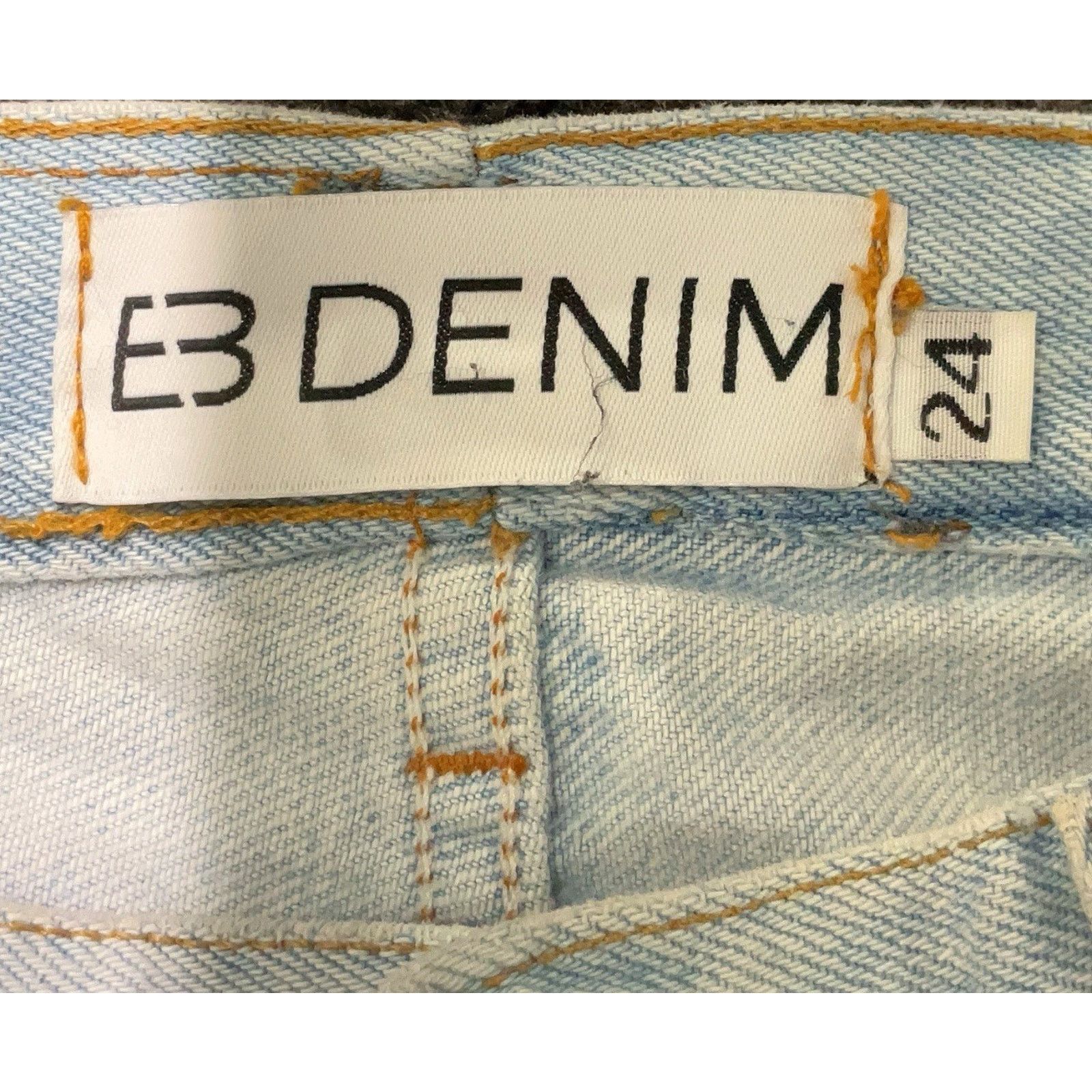 EB Denim Eb Denim Upcycled Unraveled Split Hem Straight Leg High Rise Size 24" / US 00 / IT 34 - 4 Thumbnail
