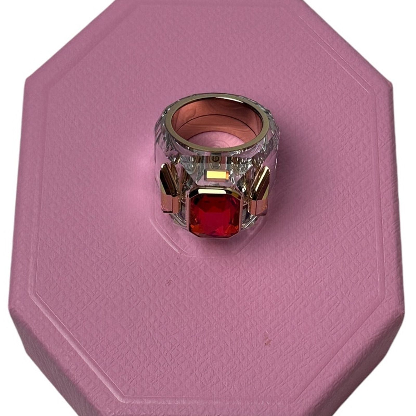 Swarovski Swarovski Chroma Cocktail Ring Pink and Gold 58 EUR - 8 USA Size ONE SIZE - 7 Thumbnail