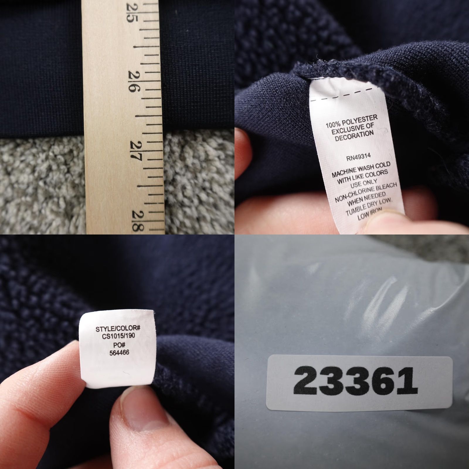 Champion Champion Hoodie Mens L Blue Sherpa Fleece 1/4 Zip Pullover Pocket Logo Embroidered Solid Size US L / EU 52-54 / 3 - 8 Thumbnail
