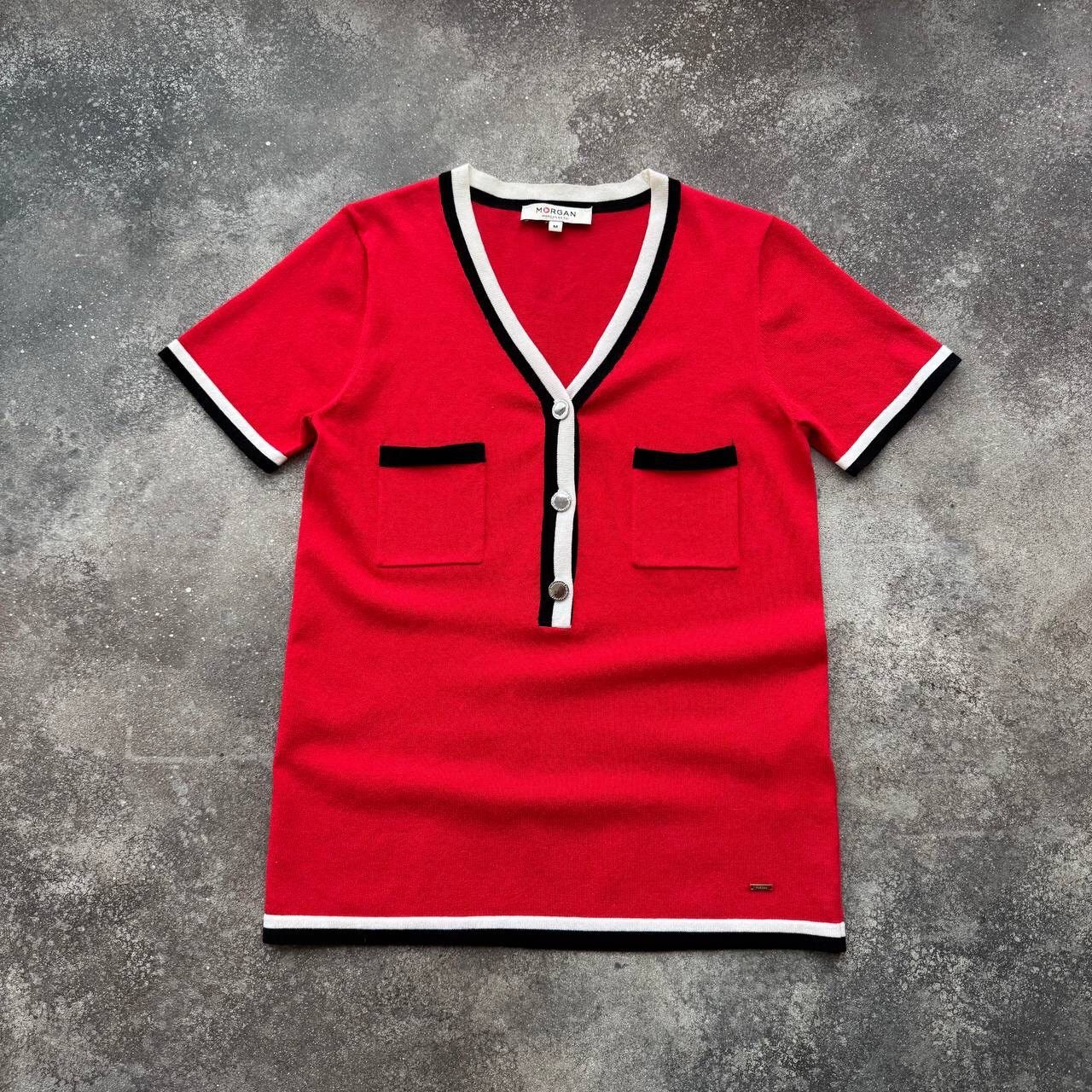20471120 × Japanese Brand × Vintage Morgan de Toi Y2K Short Sleeve Viscose Sweater Size M / US 6-8 / IT 42-44 - 1 Thumbnail