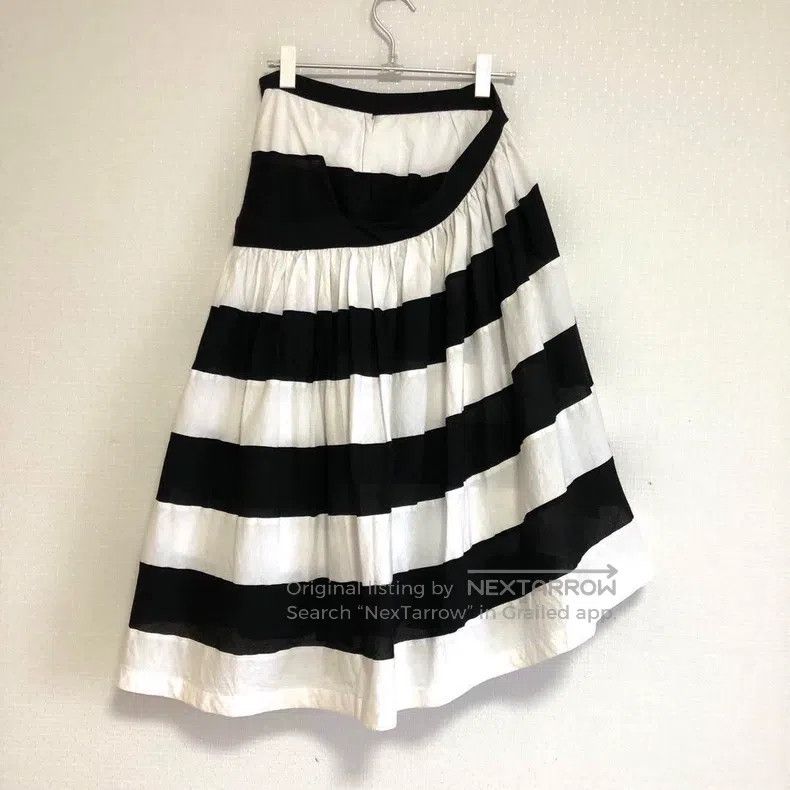 Junya Watanabe Junya Watanabe size XS Black and White Striped Skirt Size 25" / US 0 / IT 36 - 1 Thumbnail