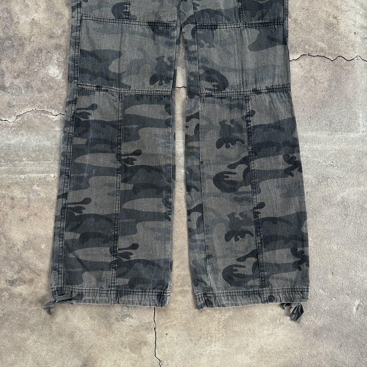 20471120 Vintage Camo Parachute Cotton Pants Size 28" / US 6 / IT 42 - 4 Thumbnail