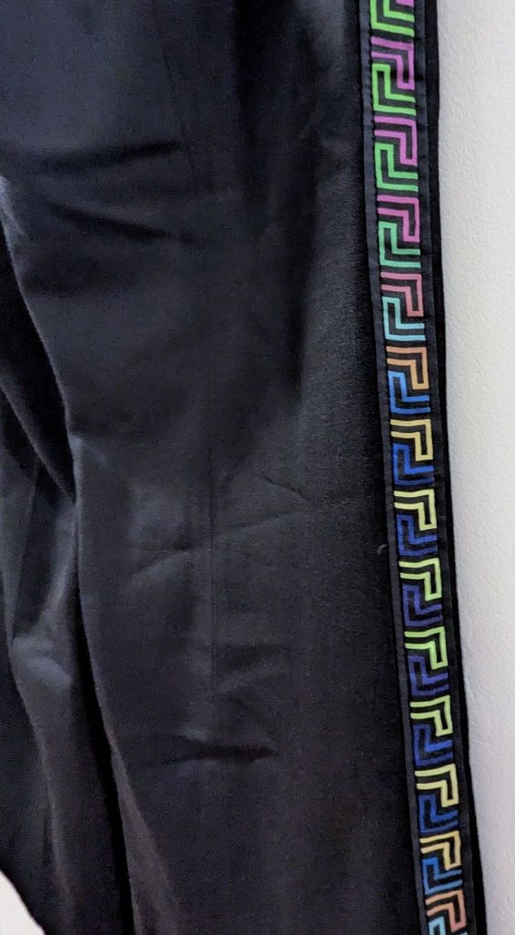 Versace Versace Black Medusa La Grecca Logo Wide Leg Pants Size 44 Size 32" / US 10 / IT 46 - 3 Thumbnail
