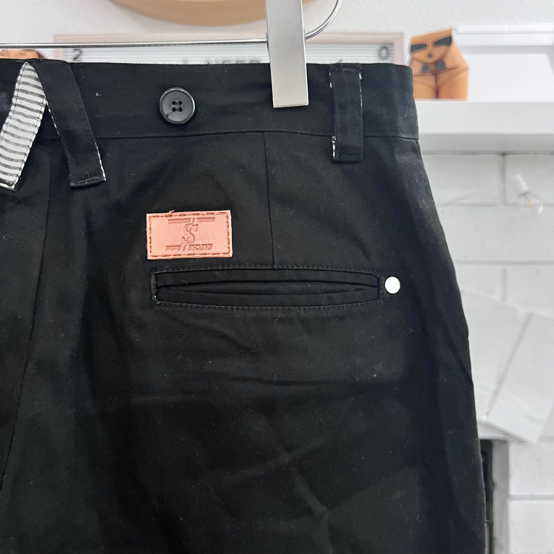 Other Satcas Ash Limited Folded Pinstripe Chino Pants - Black Size US 30 / EU 46 - 4 Thumbnail