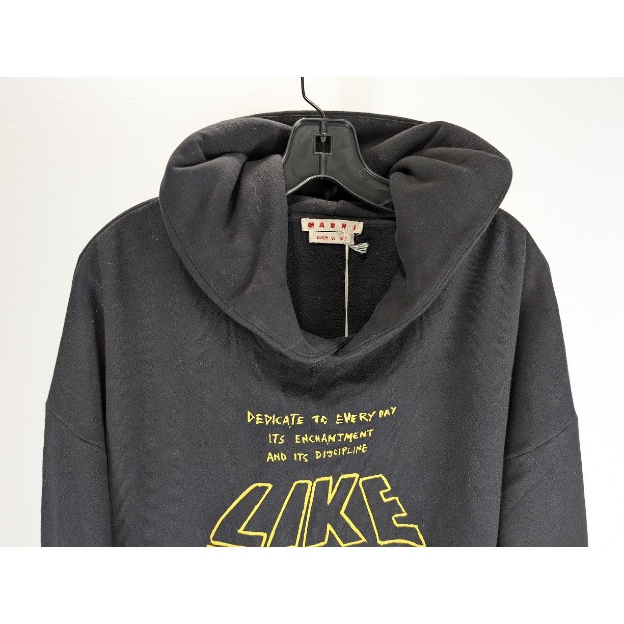 Marni o1rshd1 Brushed Organic Cotton Sweatshirt Hoodie in Black Size US L / EU 52-54 / 3 - 5 Thumbnail