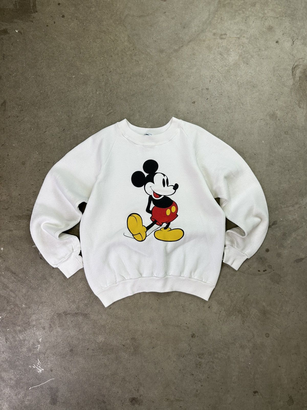 Mickey Mouse × Vintage vintage 80s disney mickey mouse crewneck medium white Size US M / EU 48-50 / 2 - 1 Thumbnail