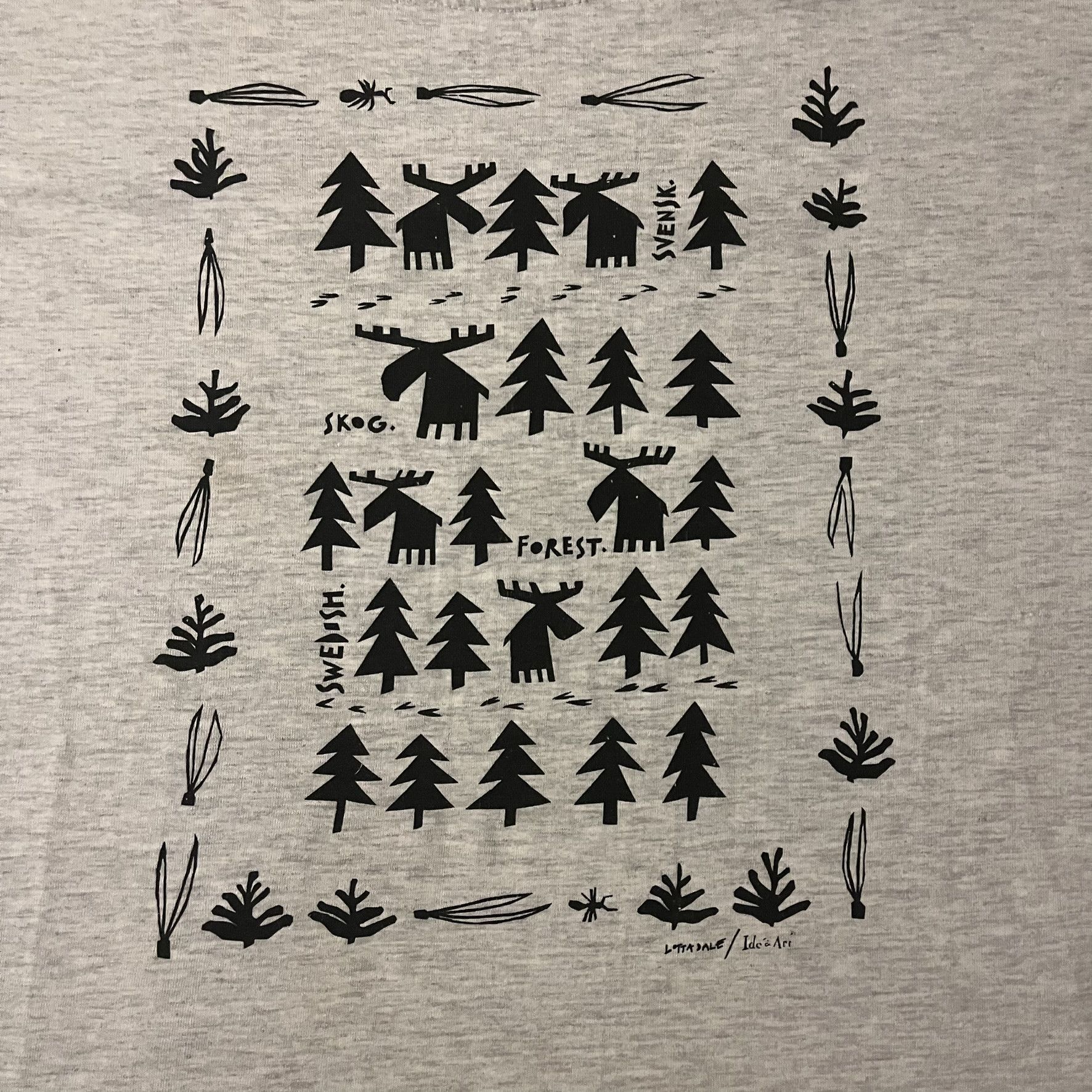 Vintage Vintage 00s Swedish Forest Trees Moose Silhouette Tee Size US XL / EU 56 / 4 - 5 Thumbnail