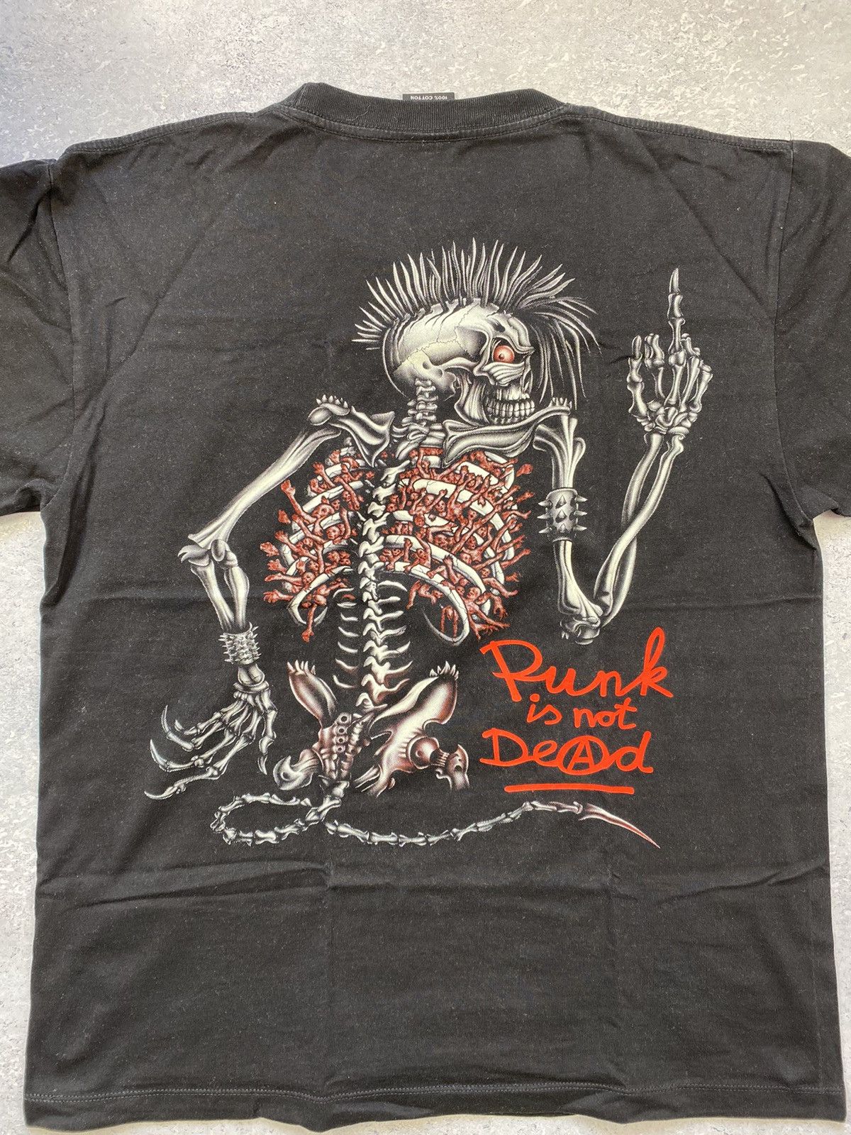 Band Tees Men’s Black T-shirt Punk is not dead Big centre logo large Size US L / EU 52-54 / 3 - 7 Thumbnail