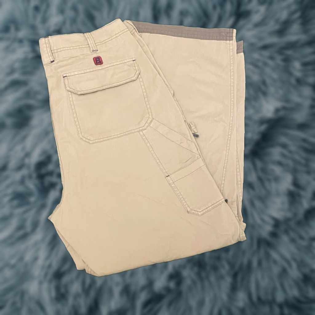 Bugle Boy VINTAGE Bugle Boy Jeans Mens Size 36 Khaki 90s Y2K Grunge Skater Cyber Raver Cargos Baggy Wide-Leg JNCO Size US 36 / EU 52 - 1 Thumbnail