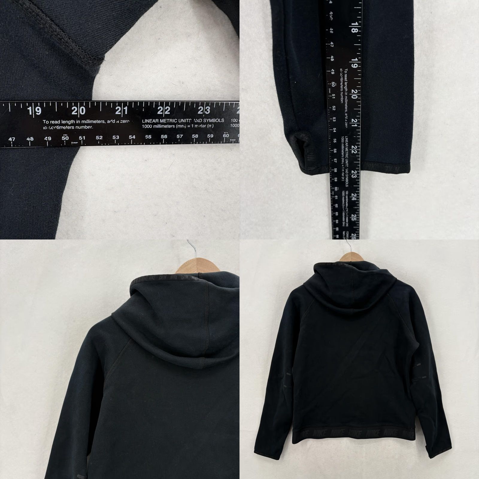 Nike Nike Sportswear Tech Fleece Funnel Hoodie Womens Large Black Pullover Zip Pocket Size L / US 10 / IT 46 - 8 Thumbnail