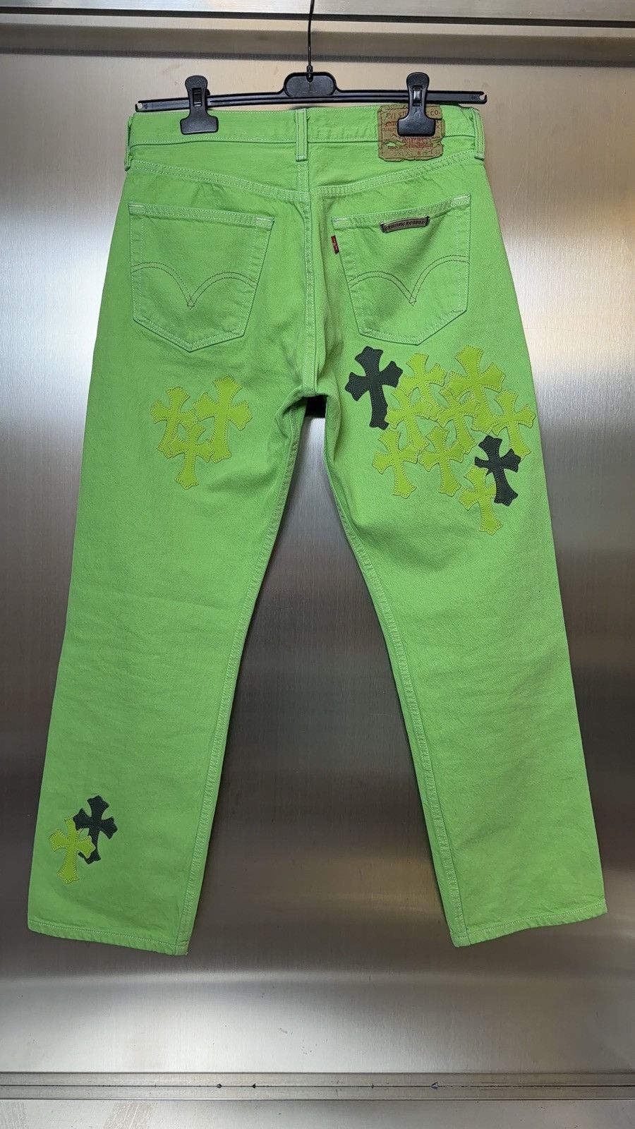 Chrome Hearts Chrome hearts 2025 Levi’s 501 green patches jeans Size US 31 - 2 Thumbnail