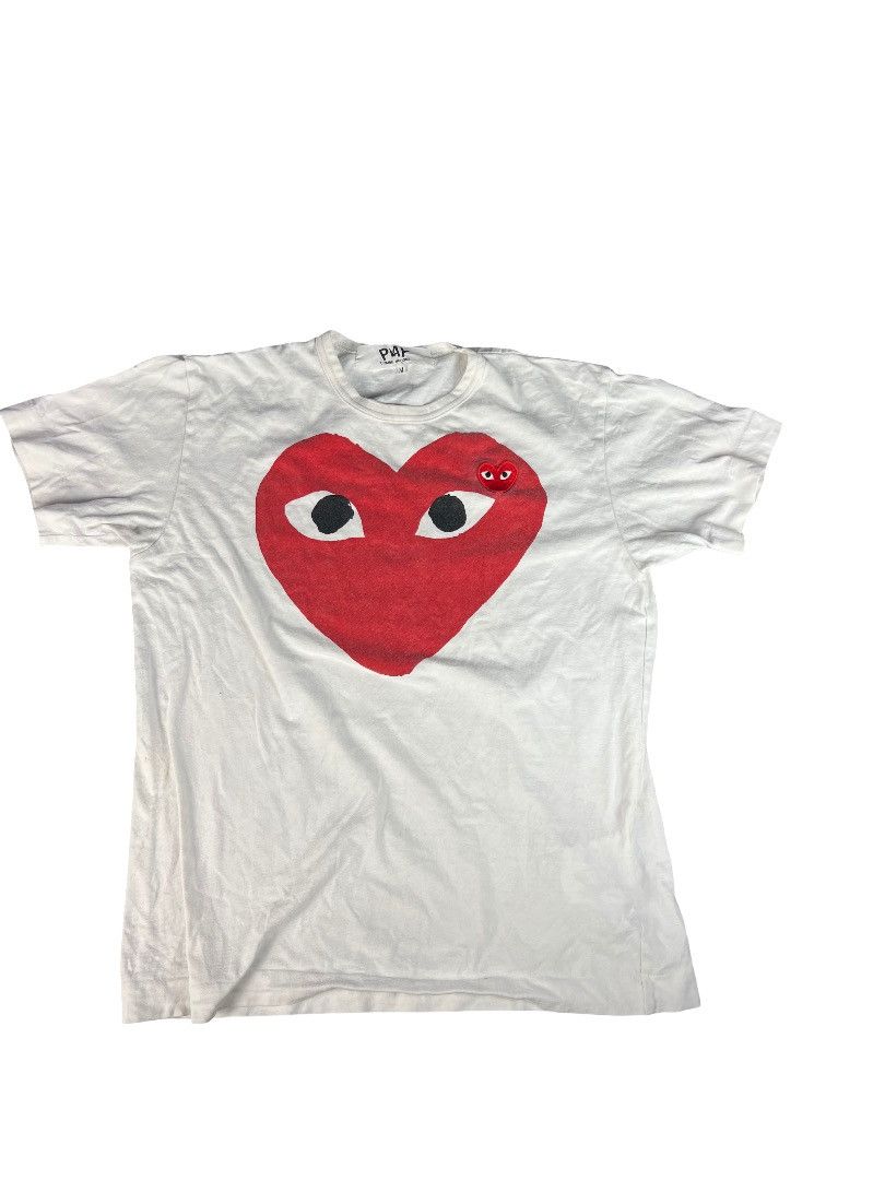 Comme des Garcons Comme des Garçons PLAY Heart Logo T-Shirt – White (Size XL) Size US XL / EU 56 / 4 - 1 Thumbnail